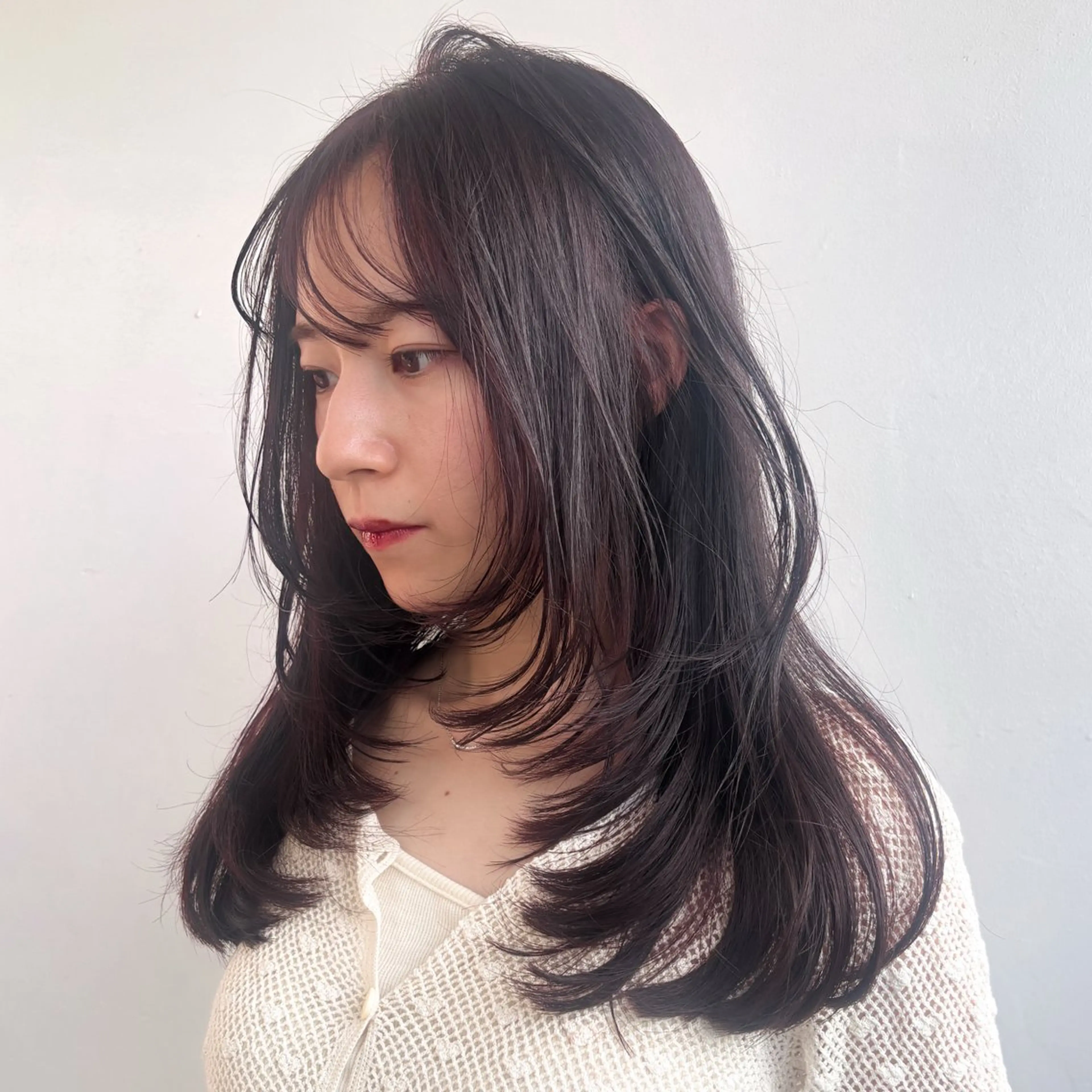 セミロング カラー 艶カラー🫧 猿渡 響のヘアスタイル