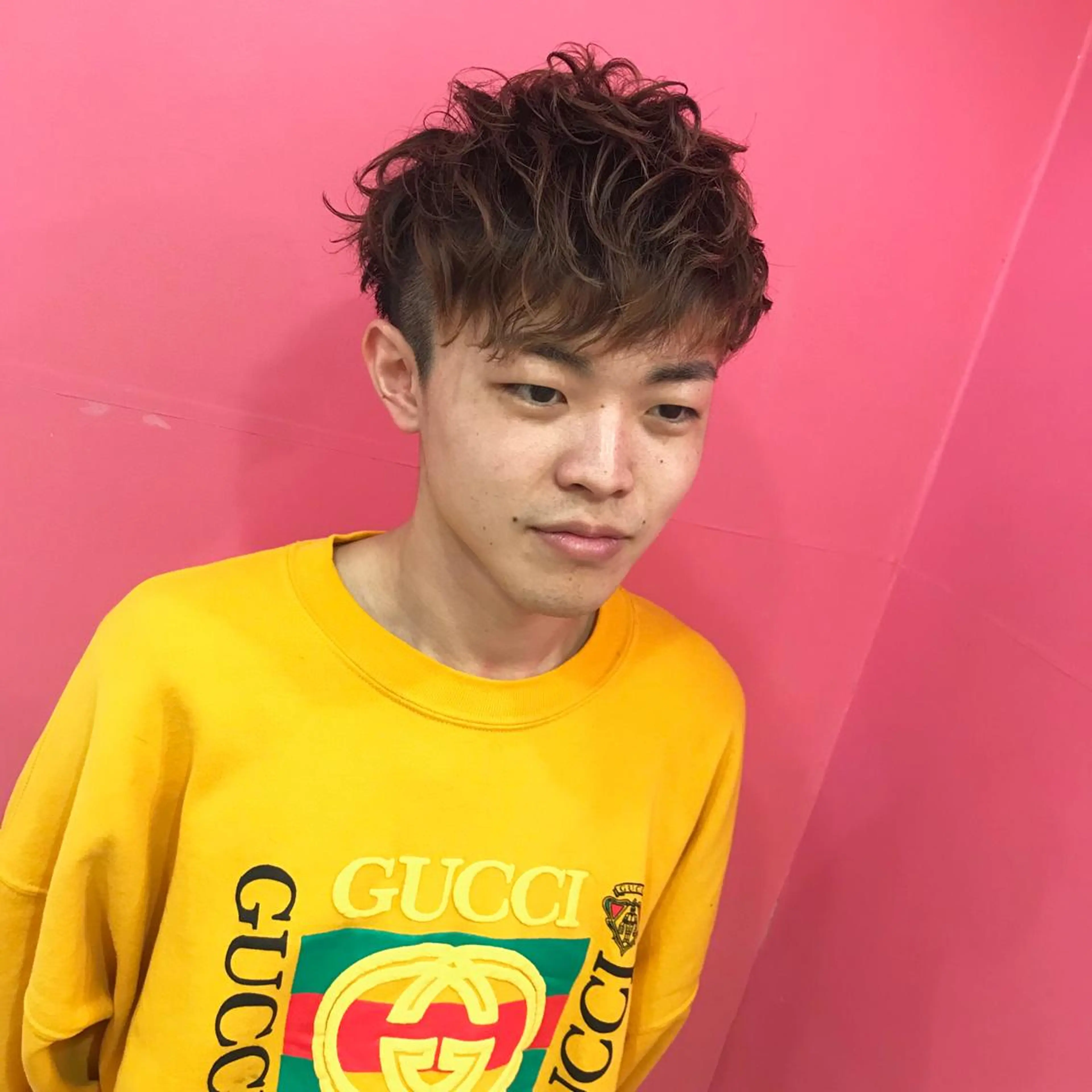 ショート カラー パーマ メンズ マッシュ ニュアンスパーマ Vir by browのヘアスタイル