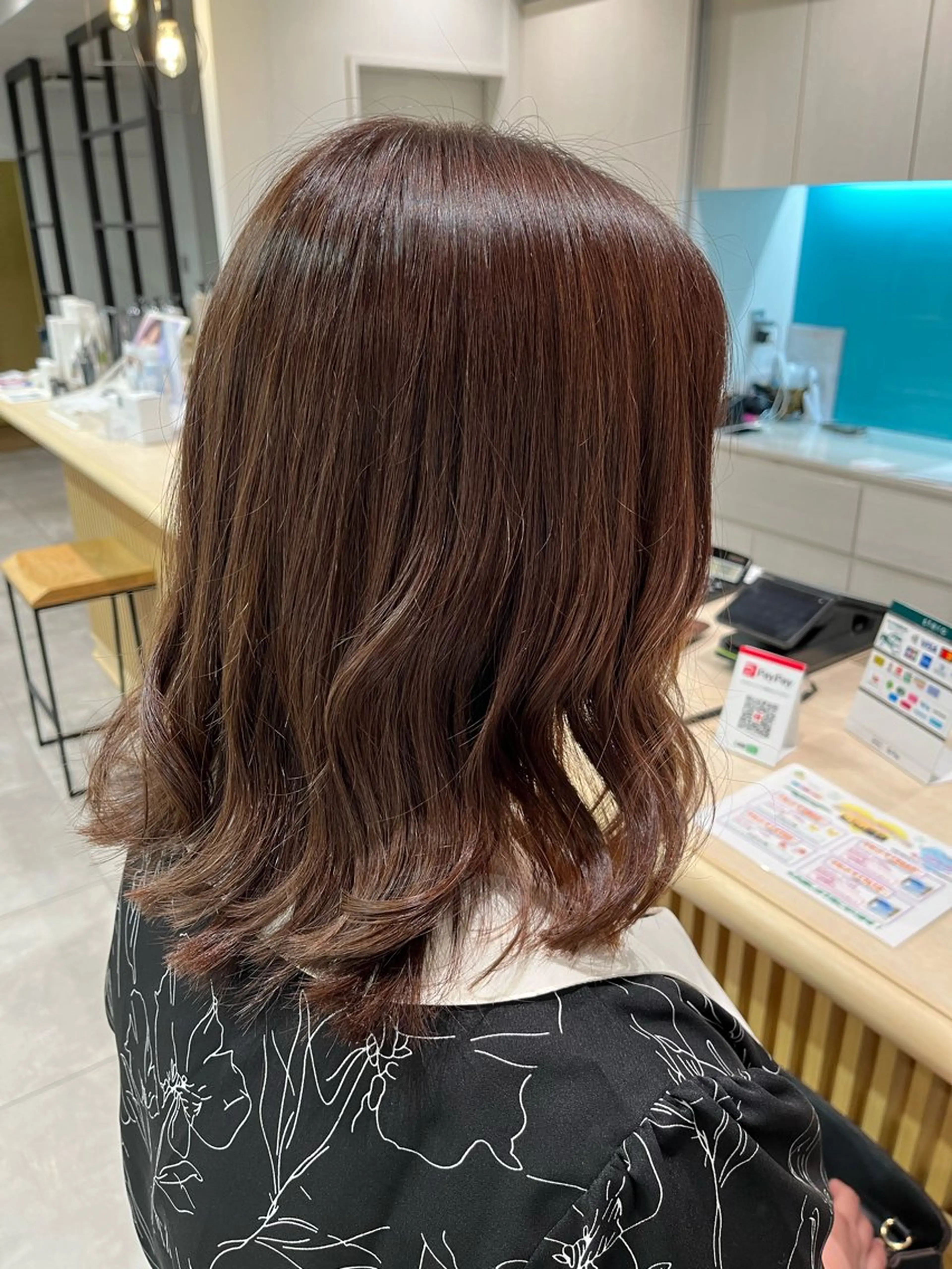 ミディアム カラー ブラウンカラー ヘアカラー トリートメント おおや みゆのマツエク・マツパデザイン