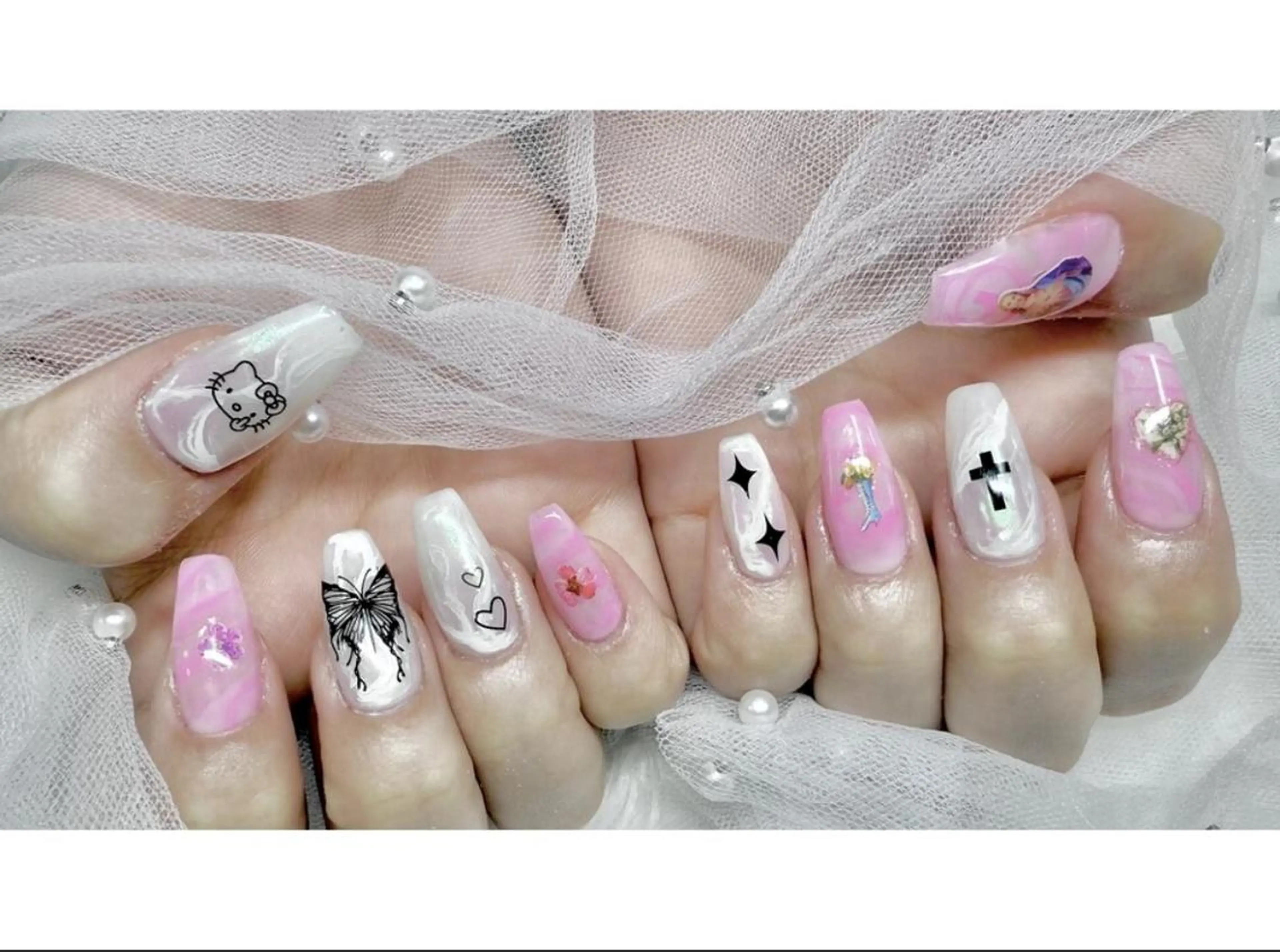 ネイル 🎀彩羽チップ 長さだし専門🎀のネイルデザイン