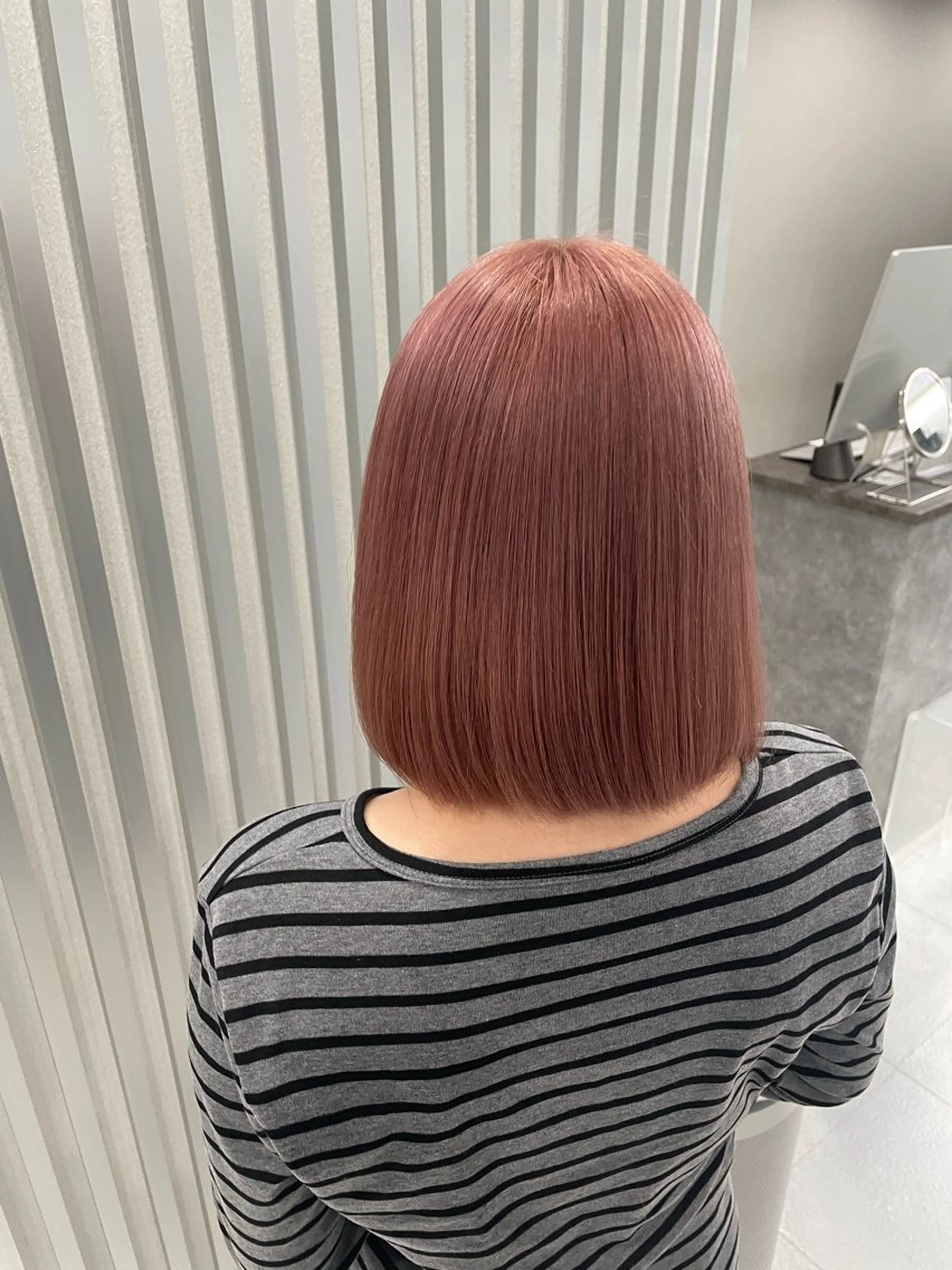 カラー ベージュカラー ピンクカラー ピンクベージュ 野崎 孝章のヘアスタイル