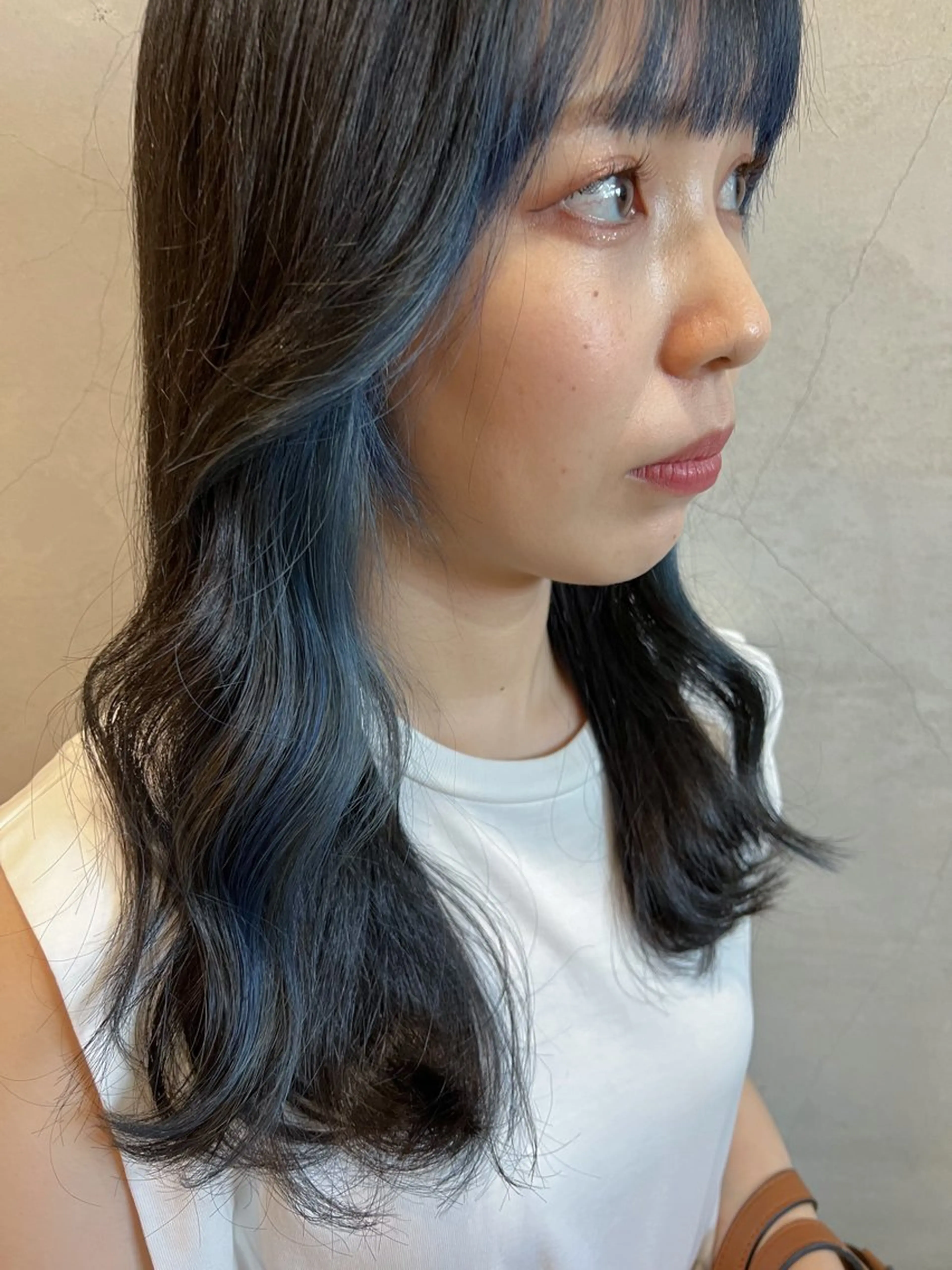 ロング カラー インナーカラー 顔周りカット ロング botan KOZUEのヘアスタイル