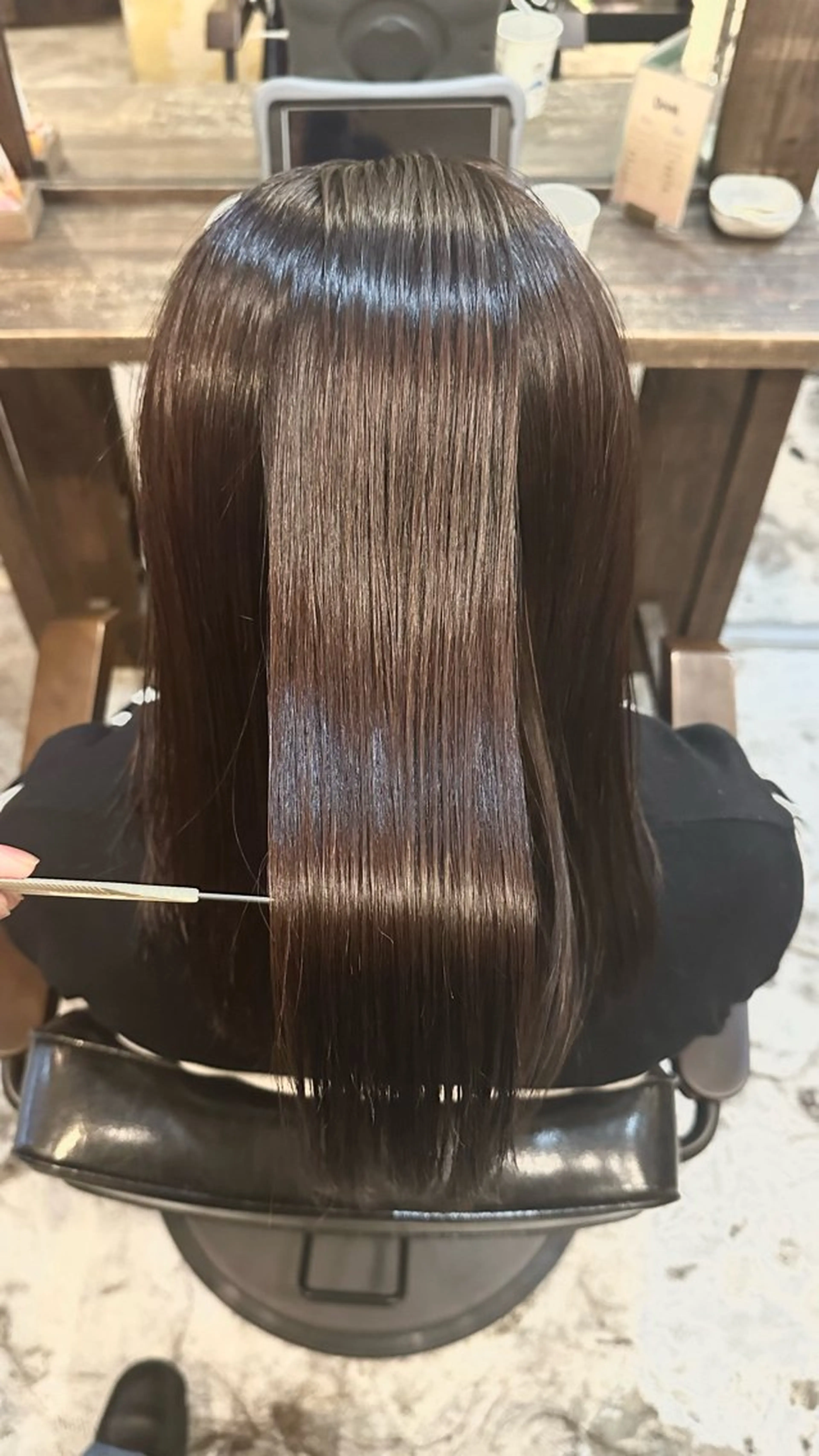 ロング 髪質改善 トリートメント 酸熱トリートメント カット 縮毛矯正 トリートメント 髪質改善/縮毛矯正/ レイヤー/内山翔太のヘアスタイル