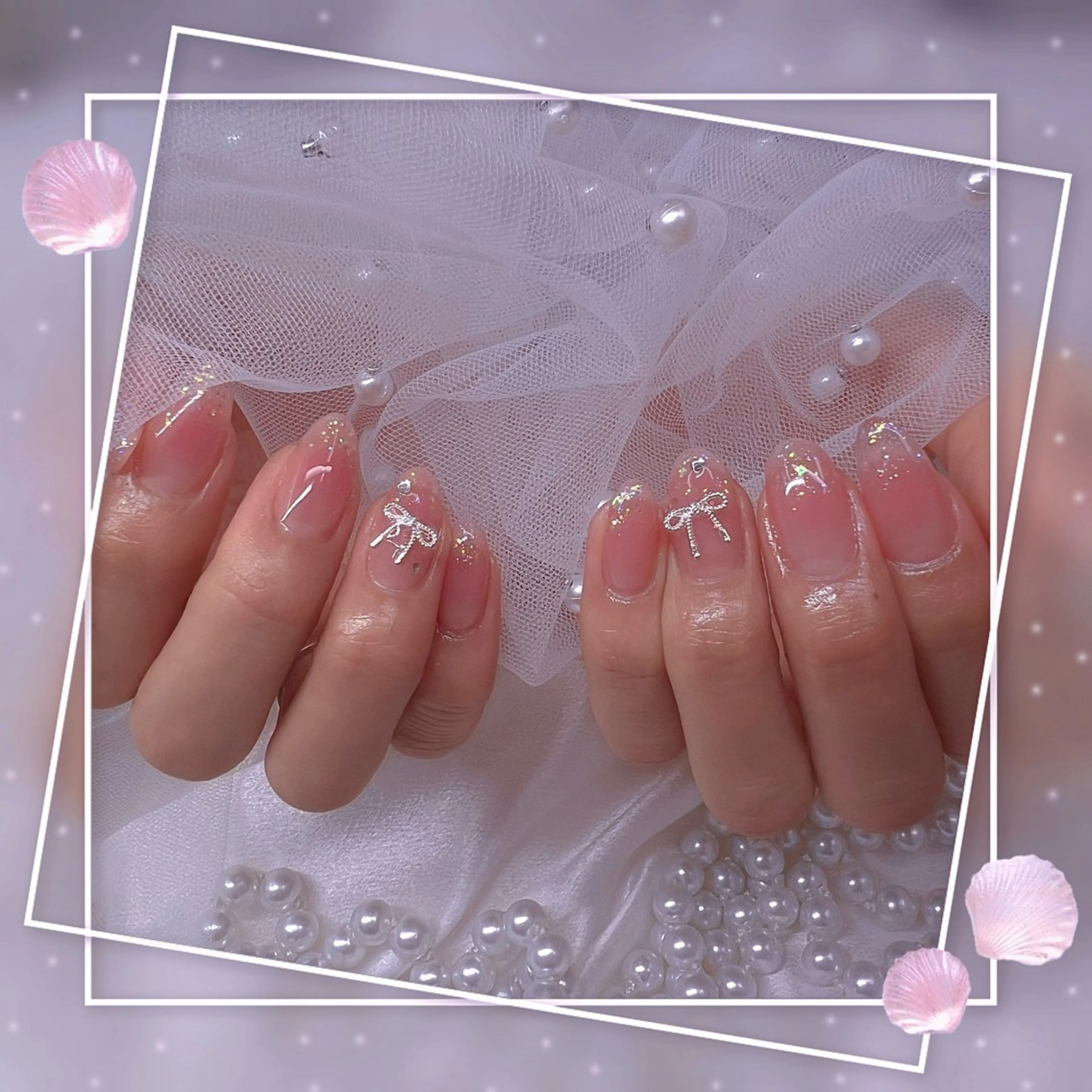 ネイル チークネイル ガーリー グラデーション マグネットネイル ピンク ハンドネイル ハンドケア Chill Nailsalonのネイルデザイン