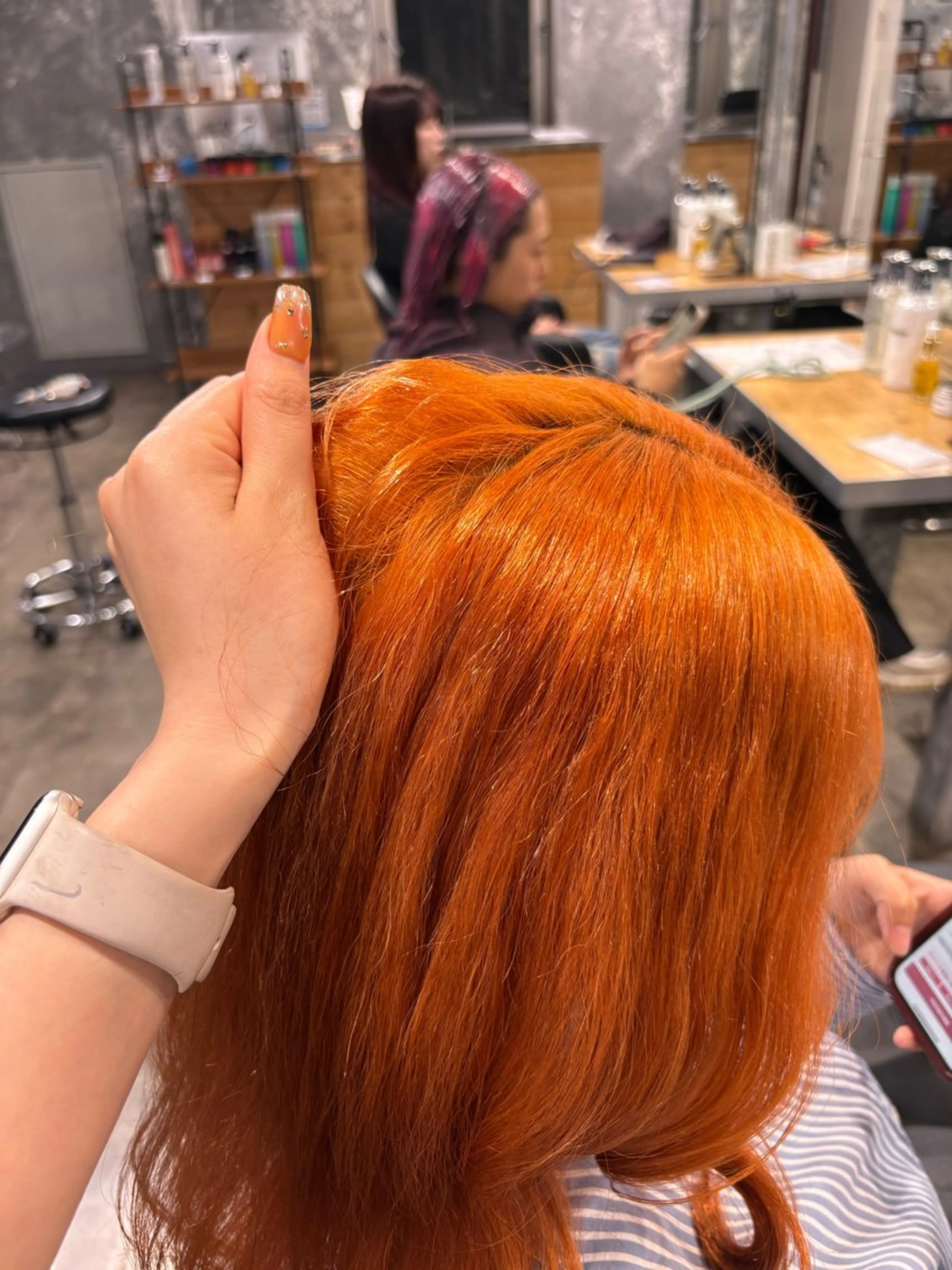 セミロング カラー カット ヘアカラー ハイトーンブロンド 横浜💞ミオのヘアスタイル
