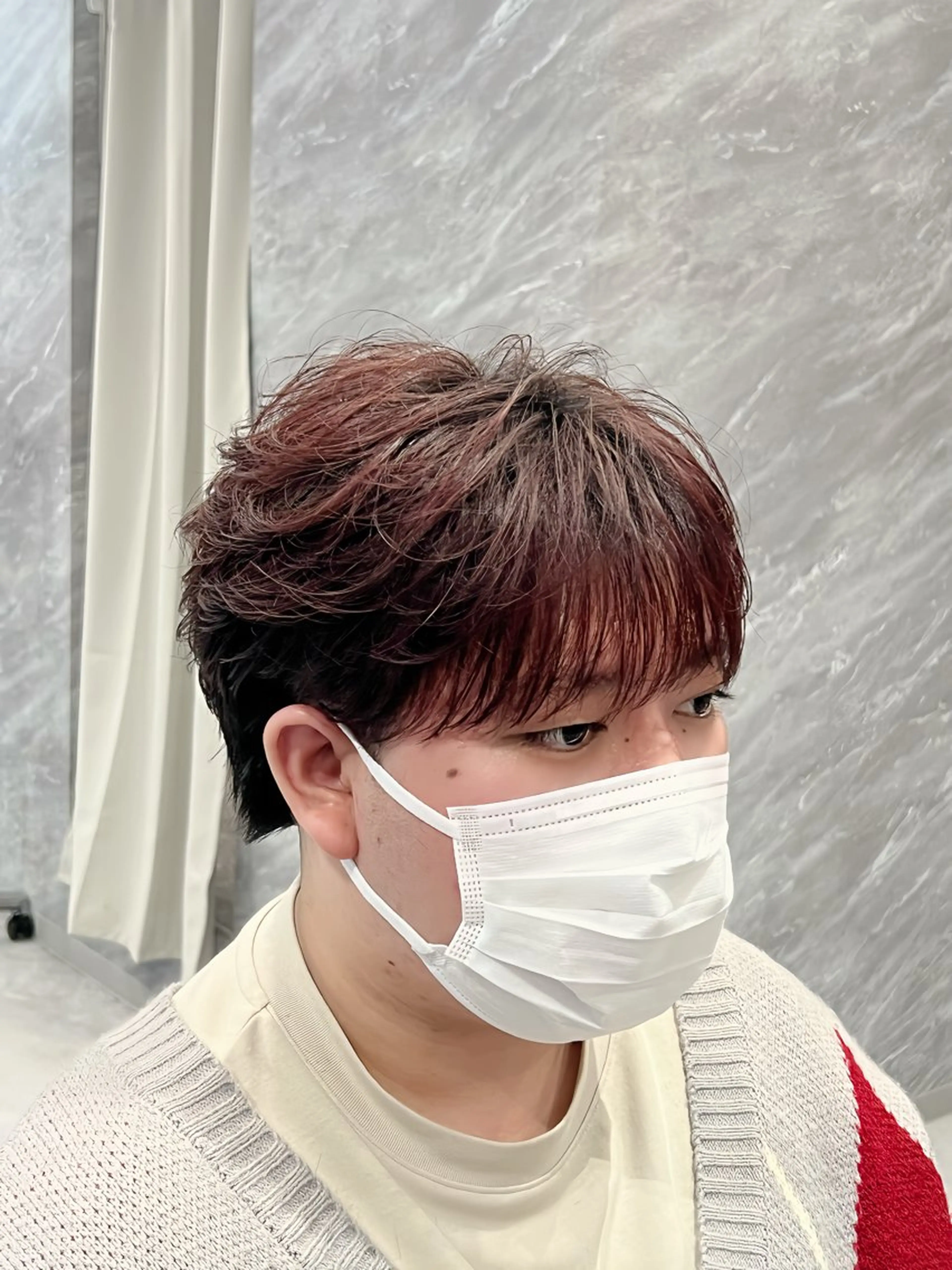 パーマ メンズ メンズ韓国風 カット 縮毛矯正 ulus kobe所属・藤枝 大地のヘアスタイル