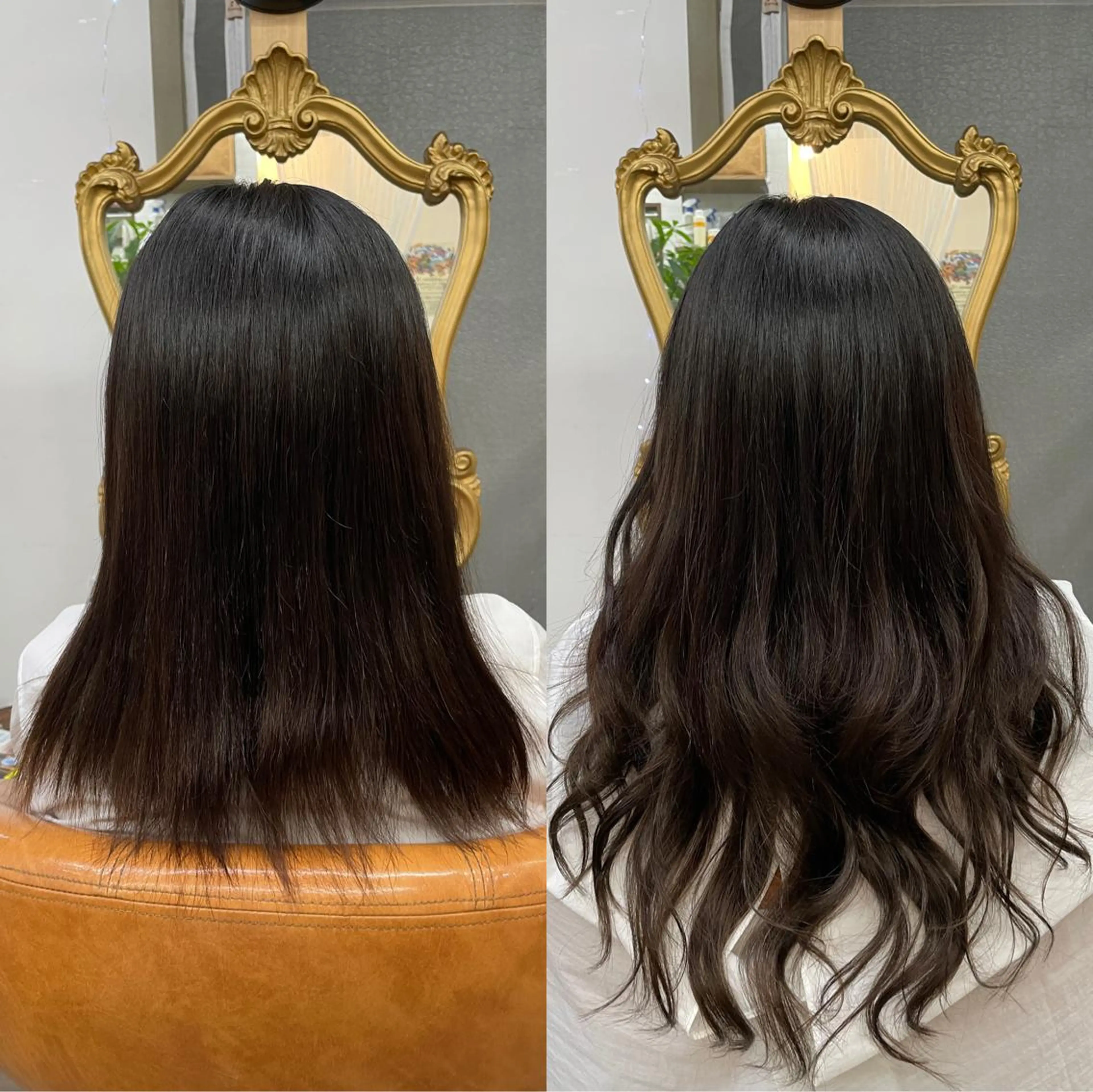 ミディアム エクステ プルエクステ界隈 ハイトーン/カツオ✨のヘアスタイル