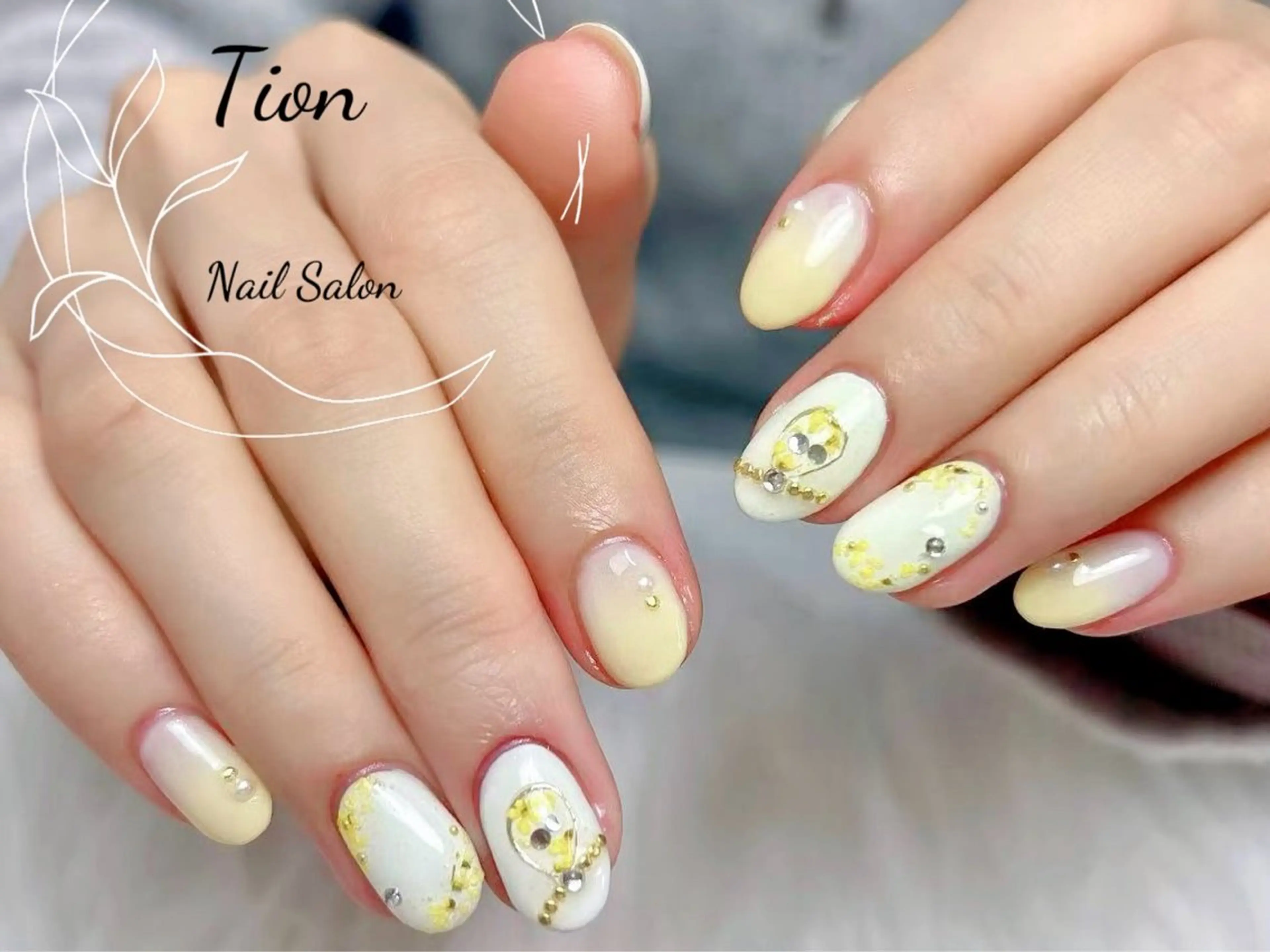 ネイル チークネイル 長さ出し フットネイル フレンチネイル ジェルネイル Nailsalon Tion武蔵小杉店のネイルデザイン