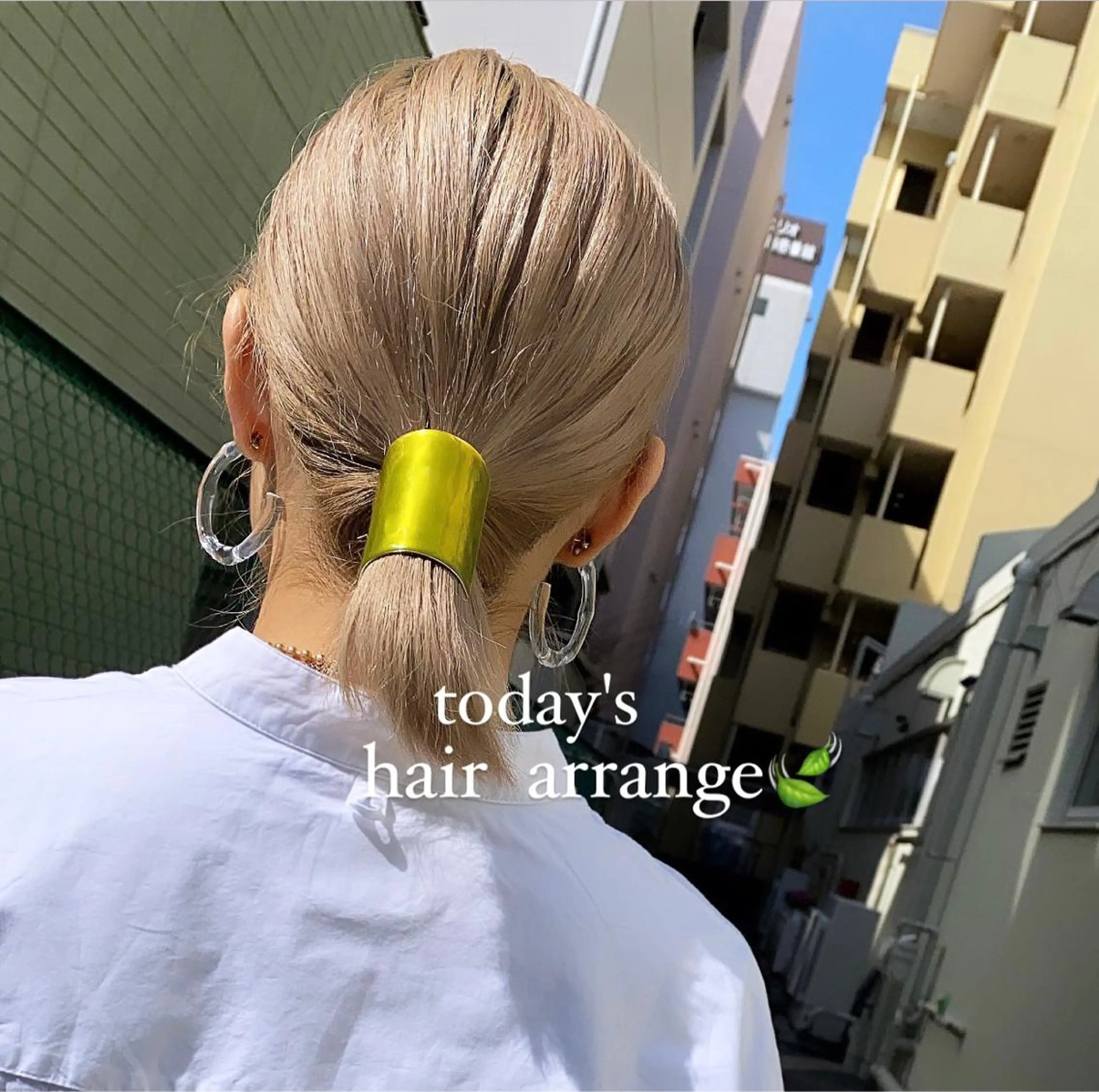 カラー ヘアアレンジ 簡単アレンジ 比嘉 陽のヘアスタイル