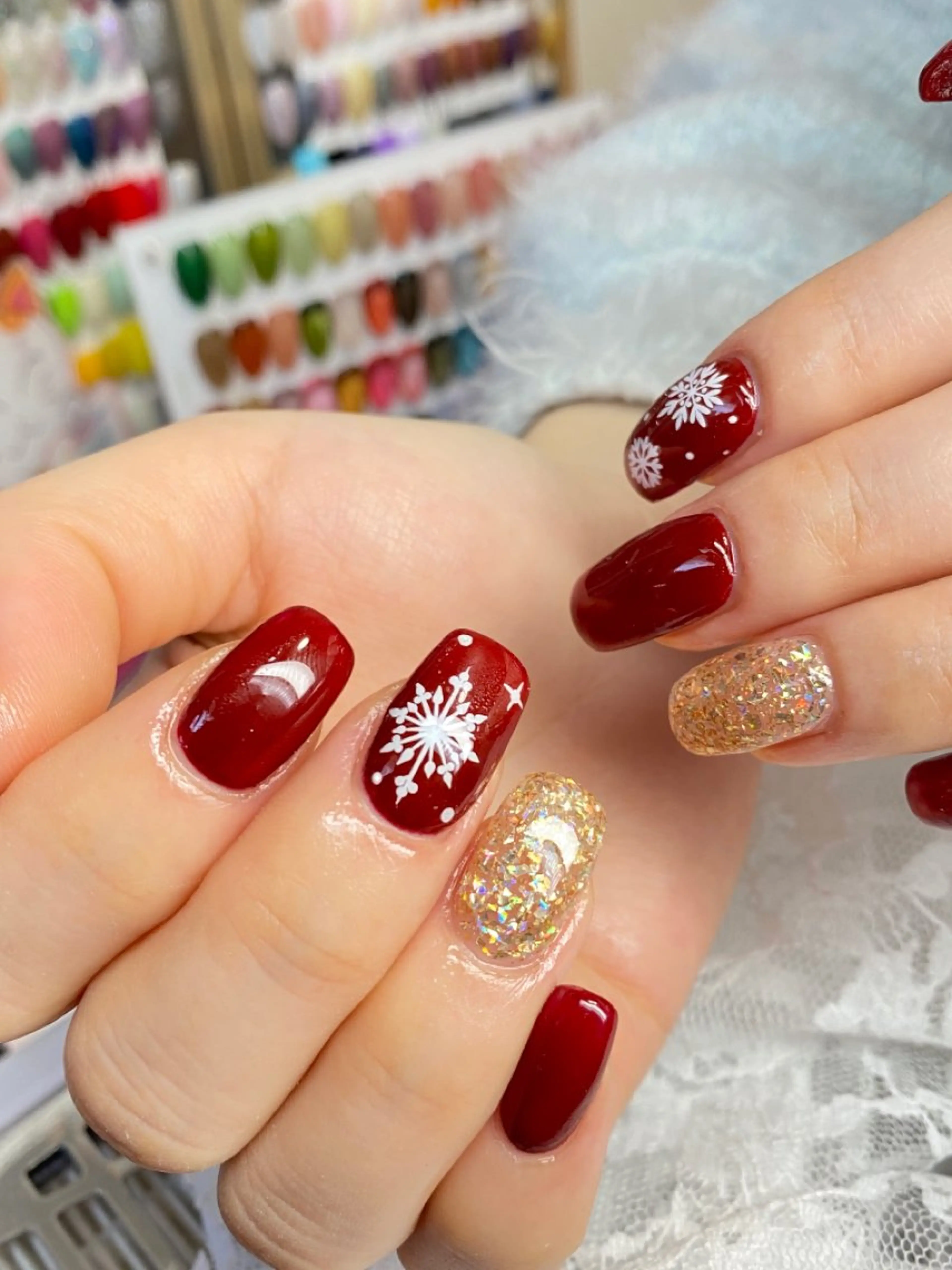 ネイル 冬ネイル クリスマス HandS ネイル 自宅サロンのネイルデザイン