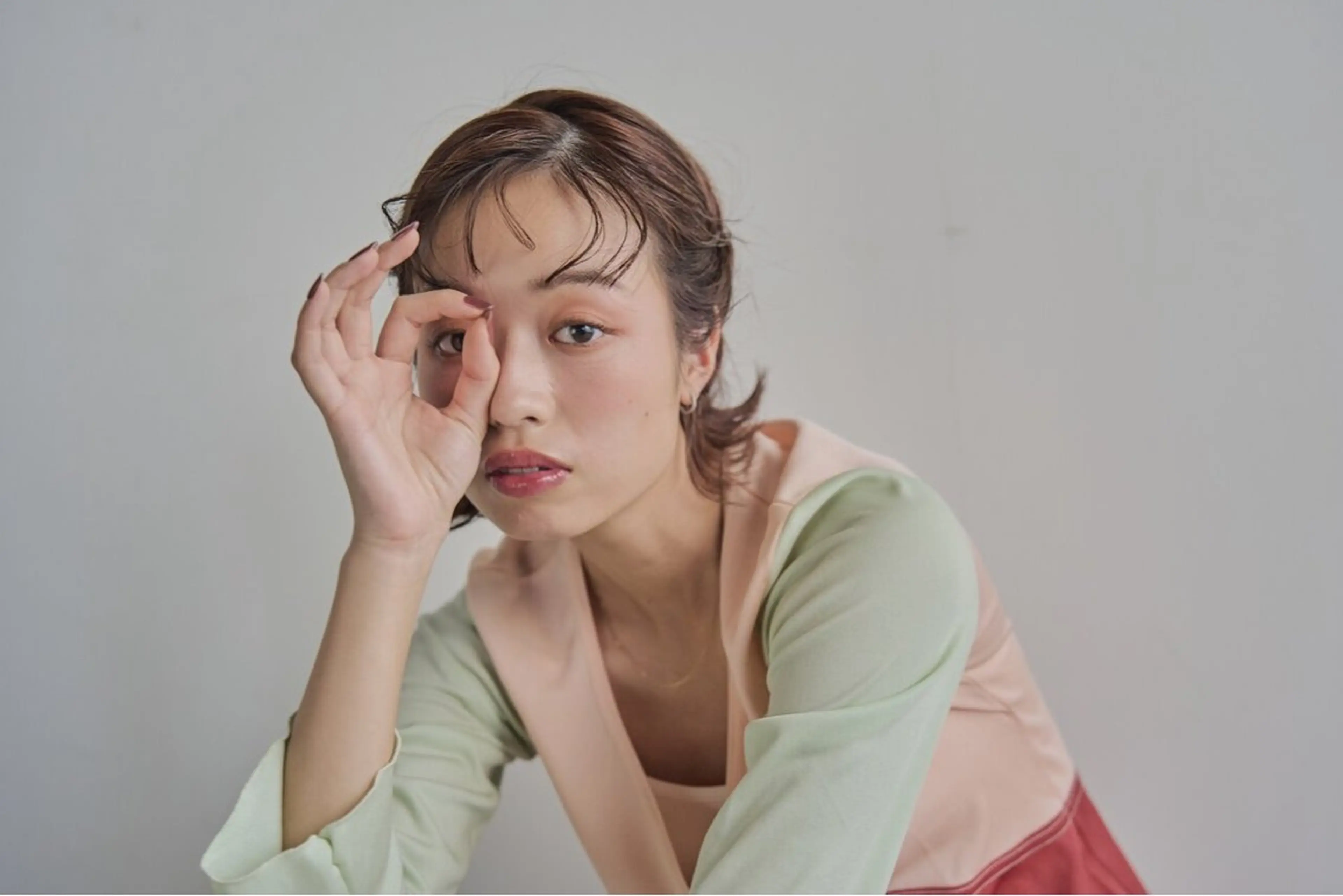 カラー カット トリートメント ヨシダ コナミのヘアスタイル