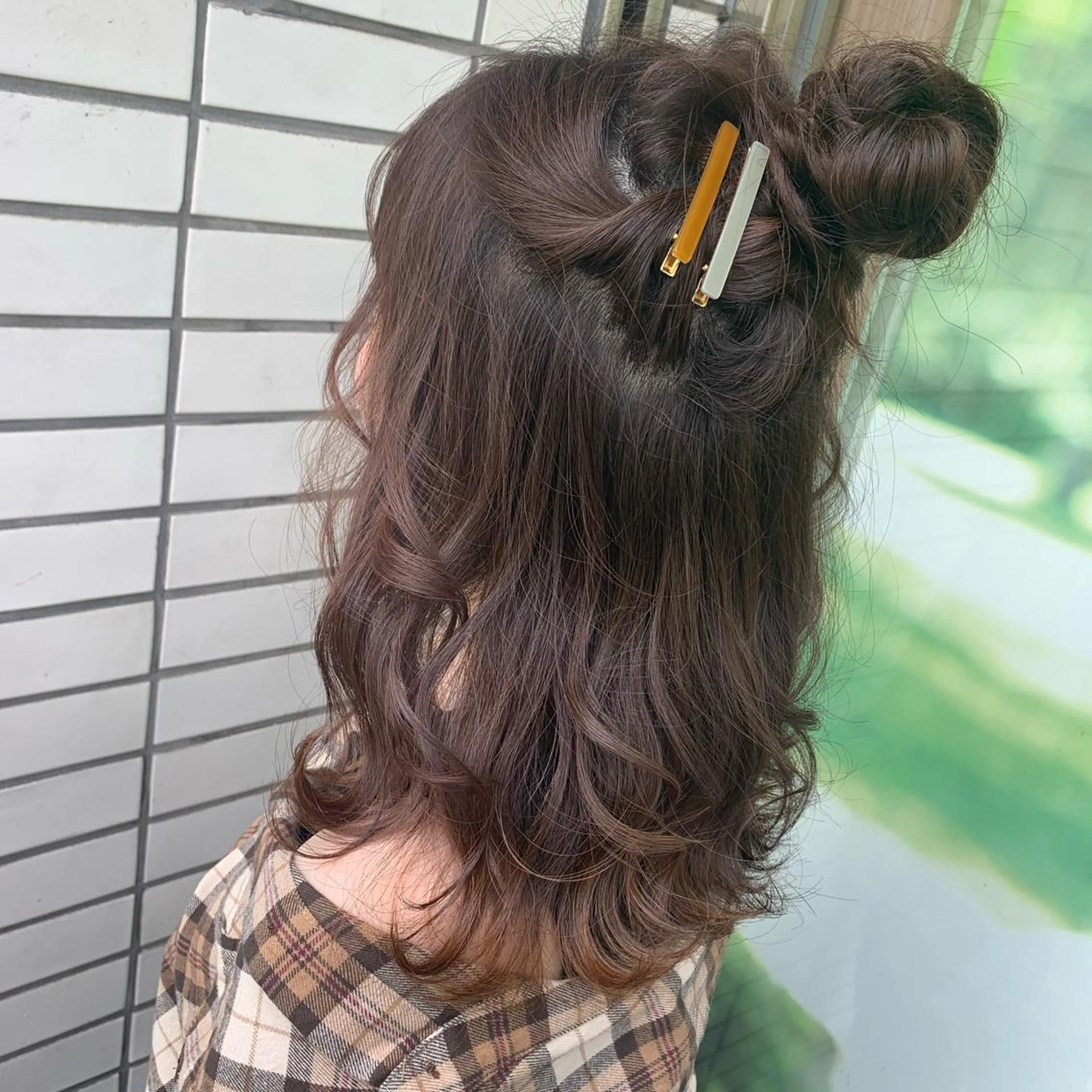 カラー ブリーチ ブリーチなしカラー 艶カラー ⭐️田中真緒のヘアスタイル
