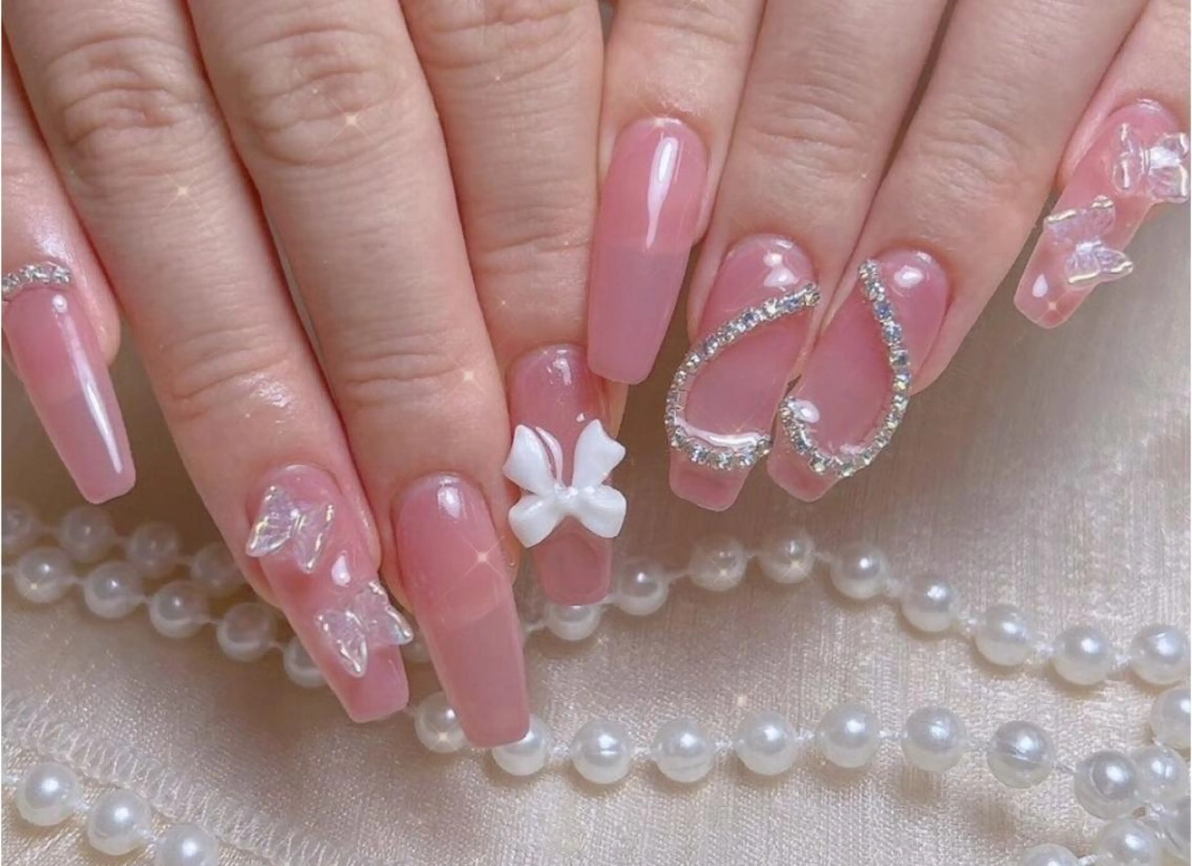 ネイル 🎀彩羽チップ 長さだし専門🎀のネイルデザイン