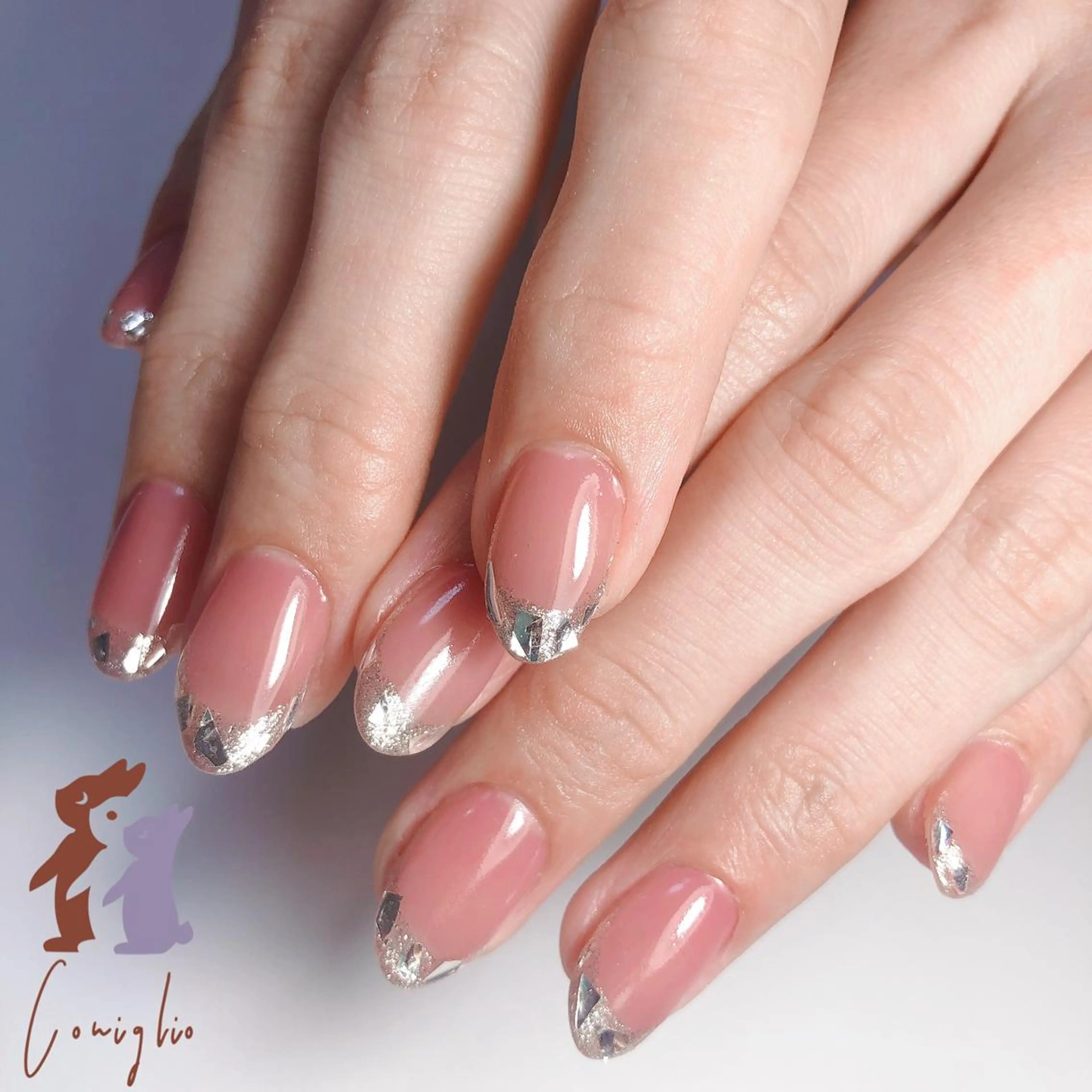ネイル フレンチネイル ガラスフレンチ Nail Salon Coniglioのネイルデザイン