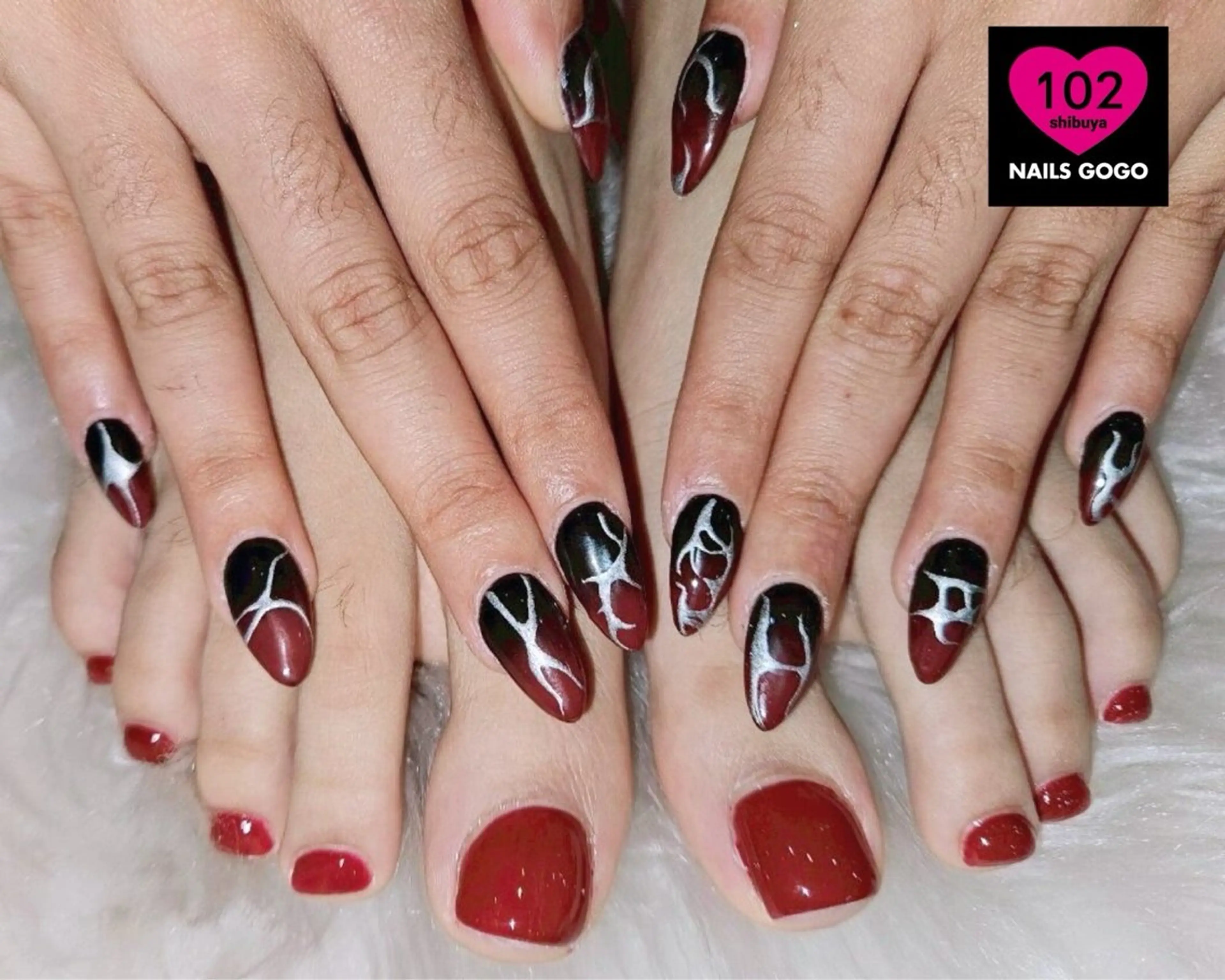 ジェルやり放題&フット12000円（Hand Gel Design & Pedicure Gel One Color）の写真