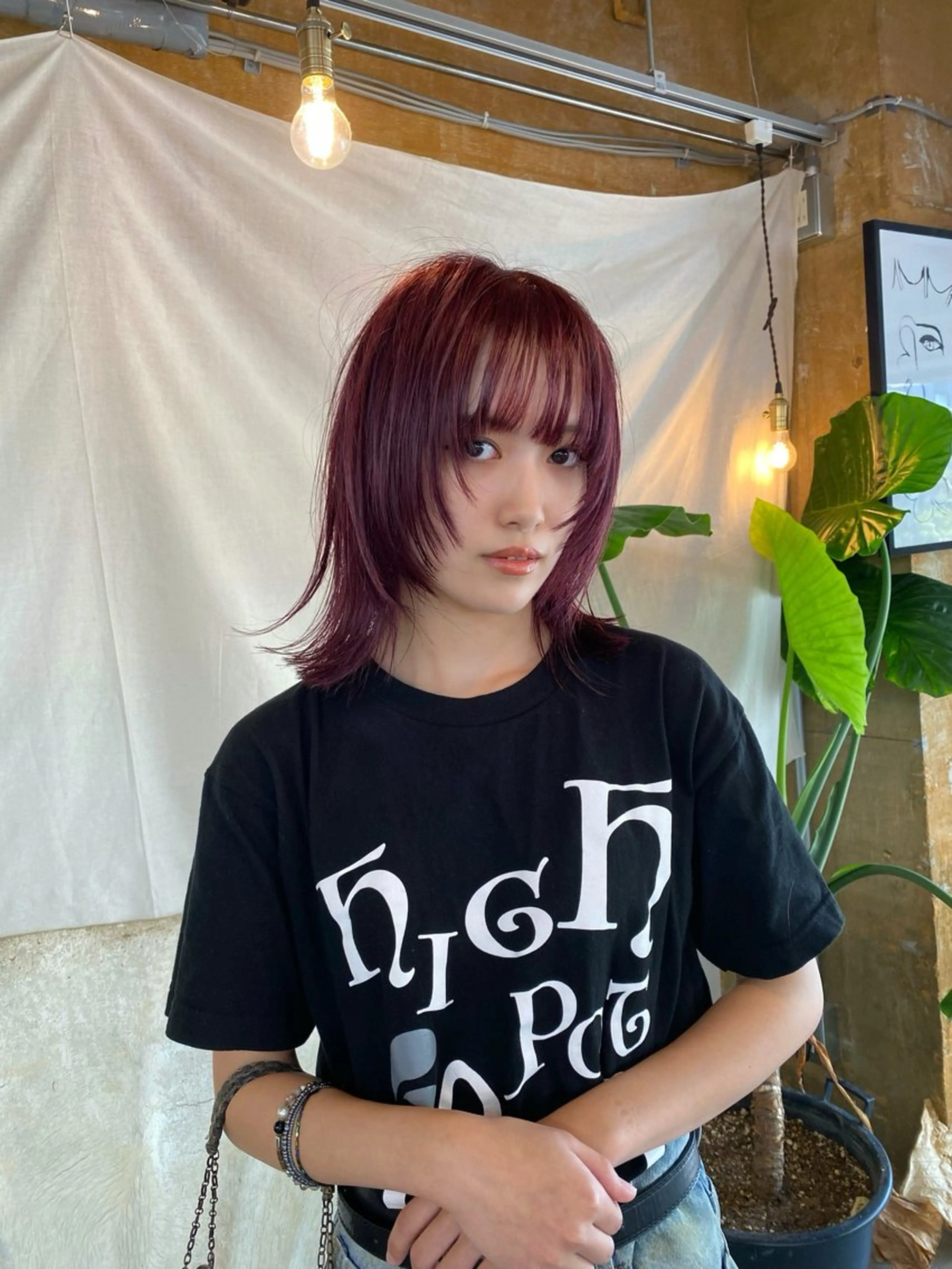 ミディアム カラー カット ヘアカラー KEI gattacaのヘアスタイル