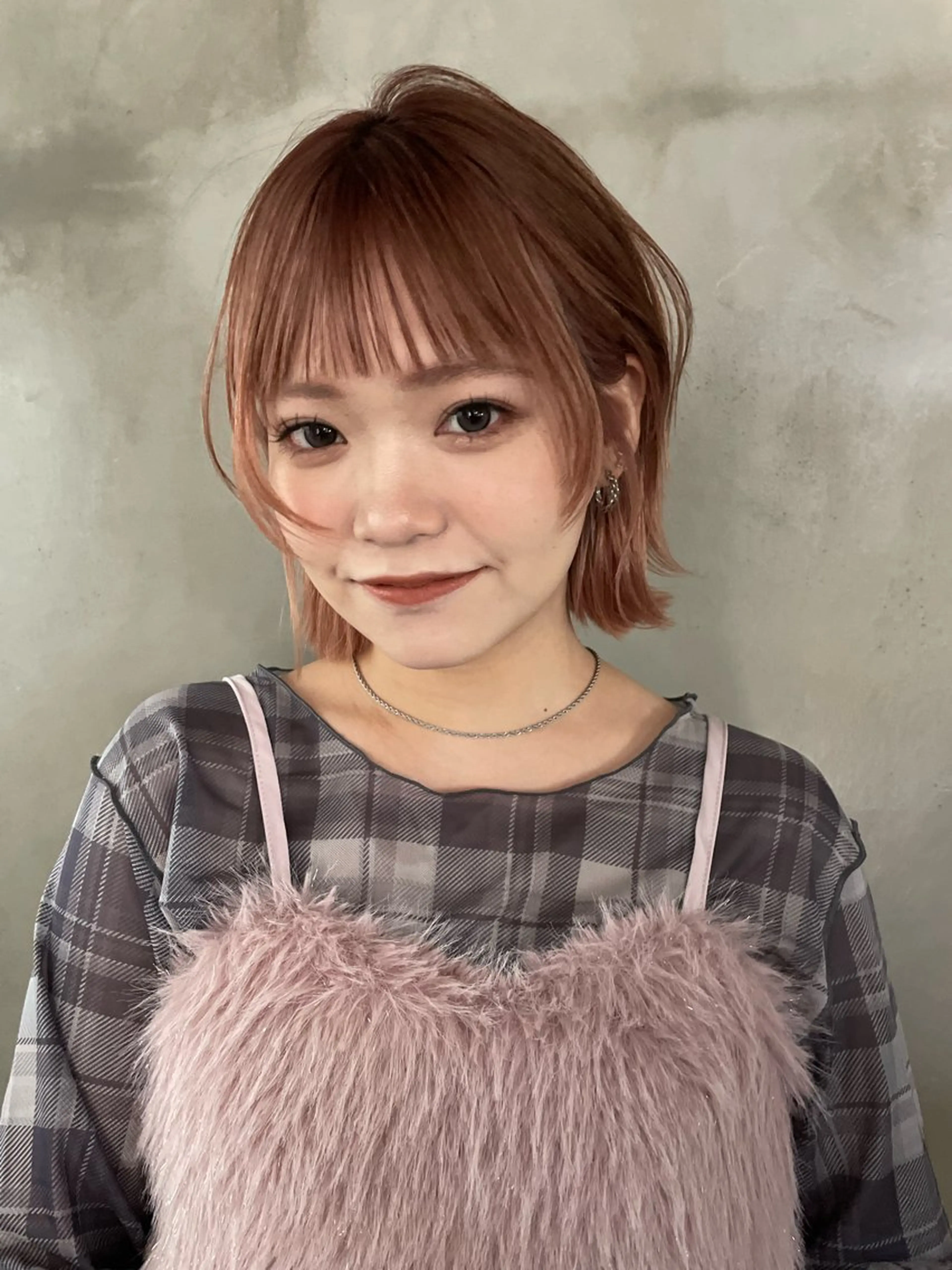 ショート カラー ベージュカラー ピンクカラー ピンクベージュ レイヤーカット ユウナ🎀レイヤー/ 暖色カラーのヘアスタイル