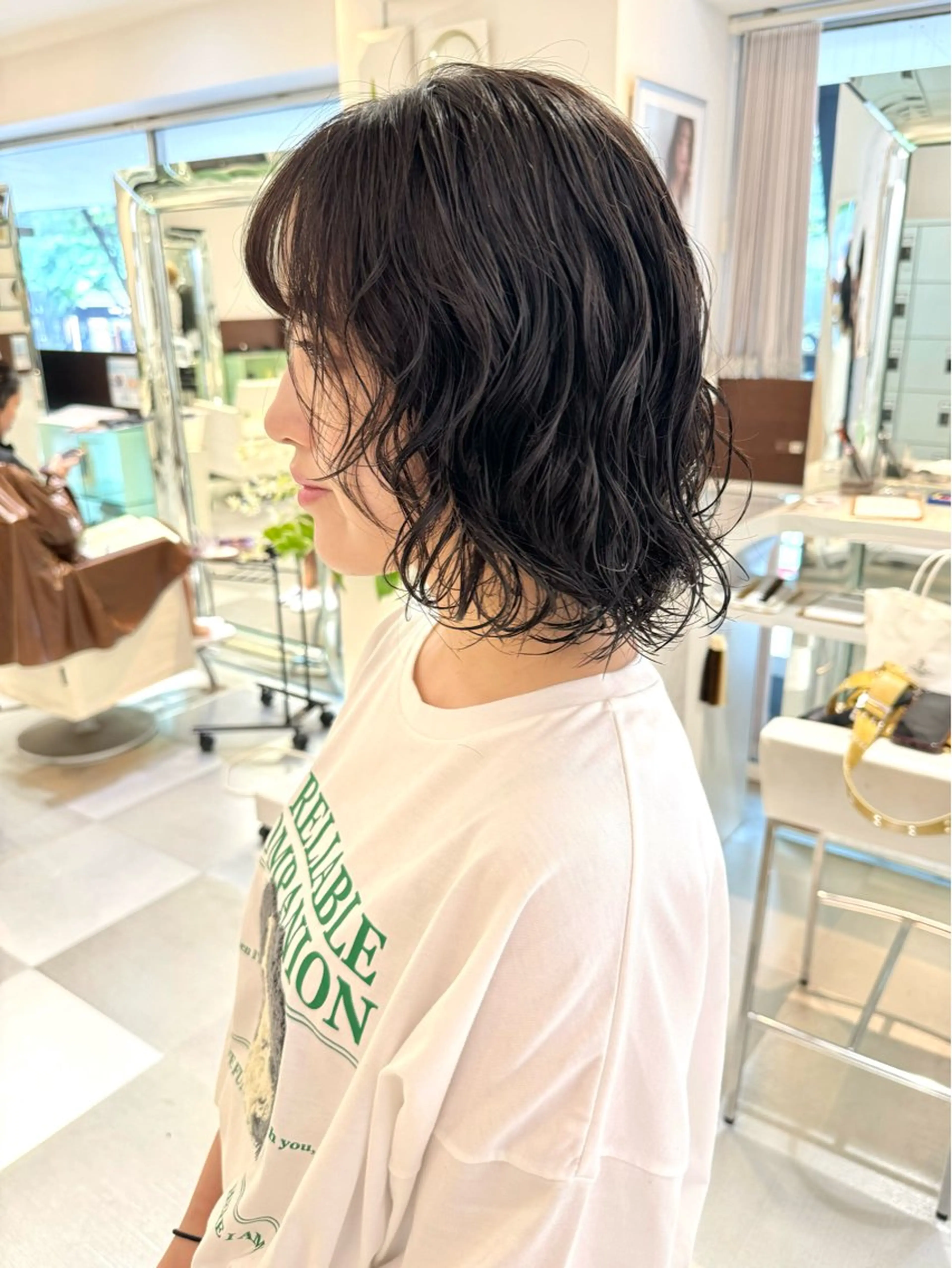 ミディアム パーマ ミディアムパーマ 縮毛矯正 デジタルパーマ カット ヘアカラー パーマ トリートメント ZENKO表参道店所属・🌀ダメージレス パーマ🌀萩原　龍のヘアスタイル