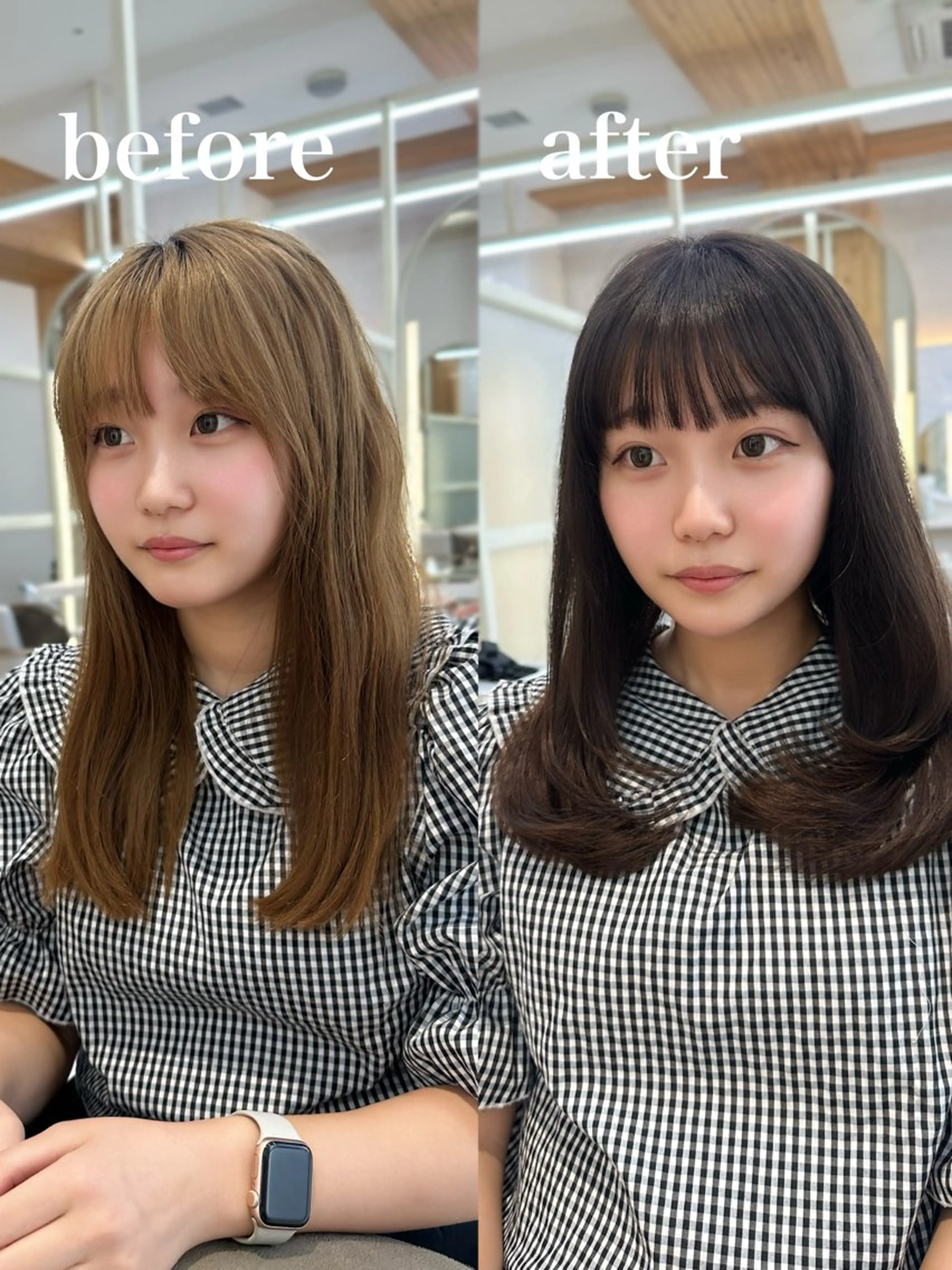 ロング ヘアカラー トリートメント oto🎀×美髪× シースルー前髪🤍のヘアスタイル