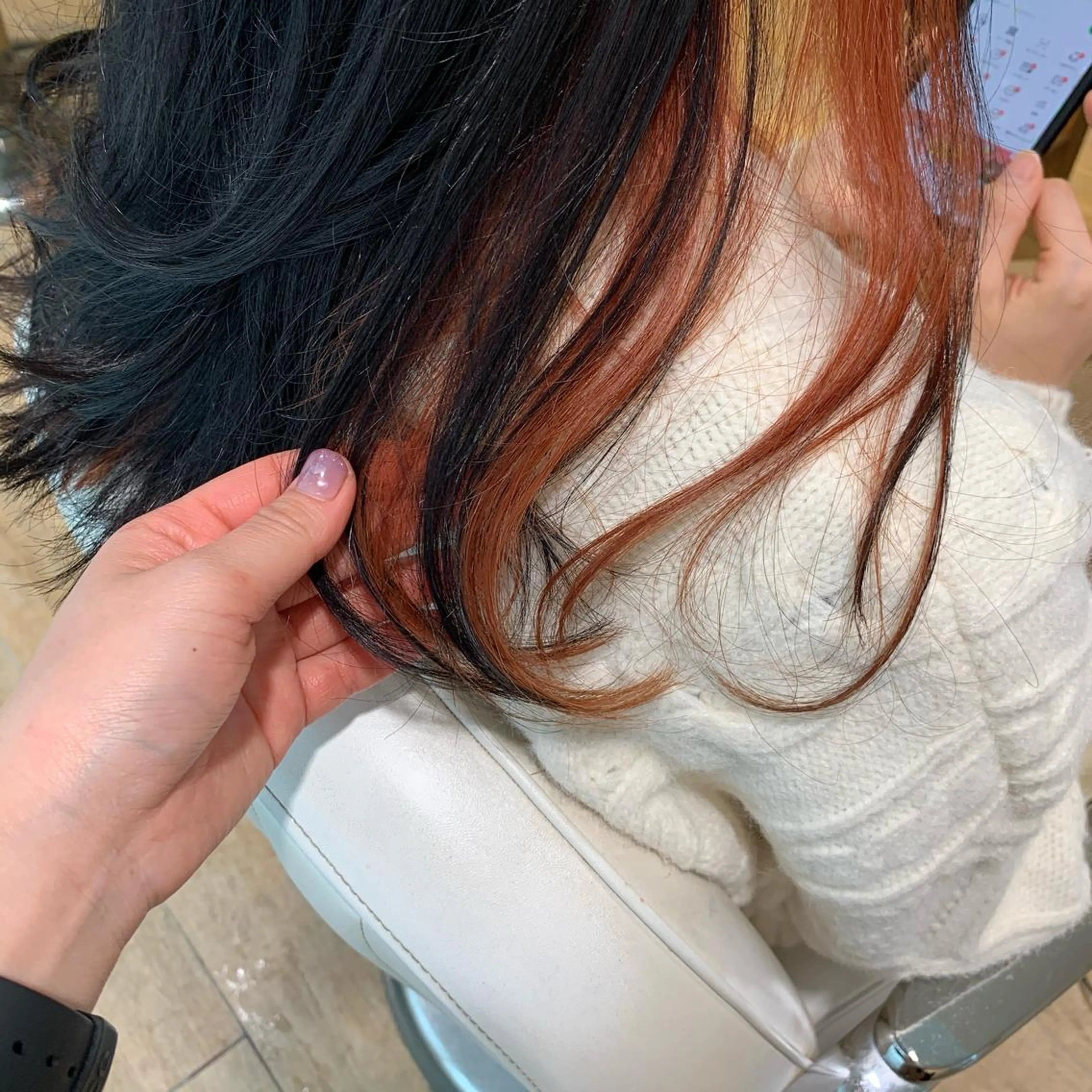 セミロング カラー インナーカラー ヘアカラー ✨カラー支持No.1 🧸ワキ カナコ🧸のヘアスタイル