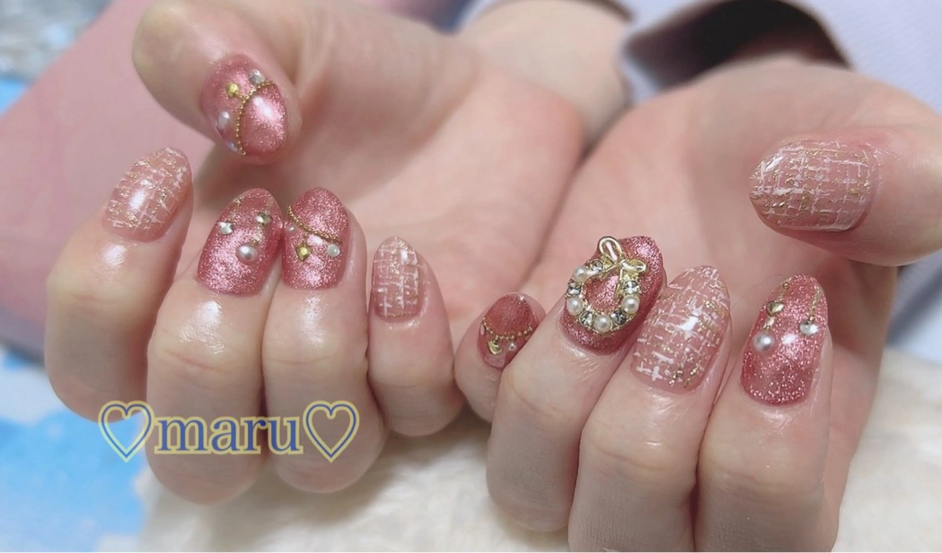 ネイル 持ち込み ハンドネイル フットネイル まるみ ♡のネイルデザイン