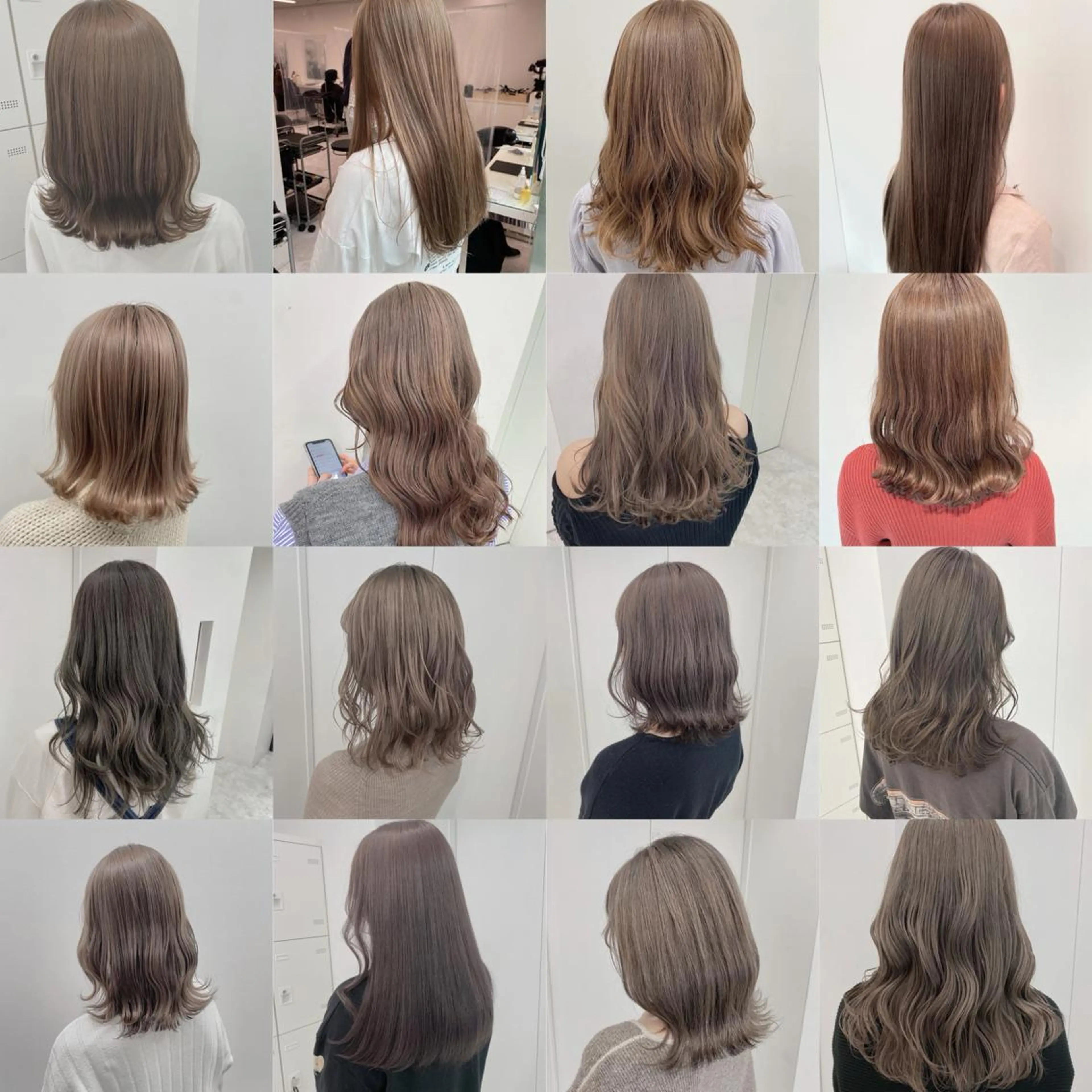 ミディアム カラー ヘアアレンジ ネイル マツエク・マツパ ヘアカラー トリートメント ヘアセット ベージュグレージュ 💕しゅーじ💕のヘアスタイル
