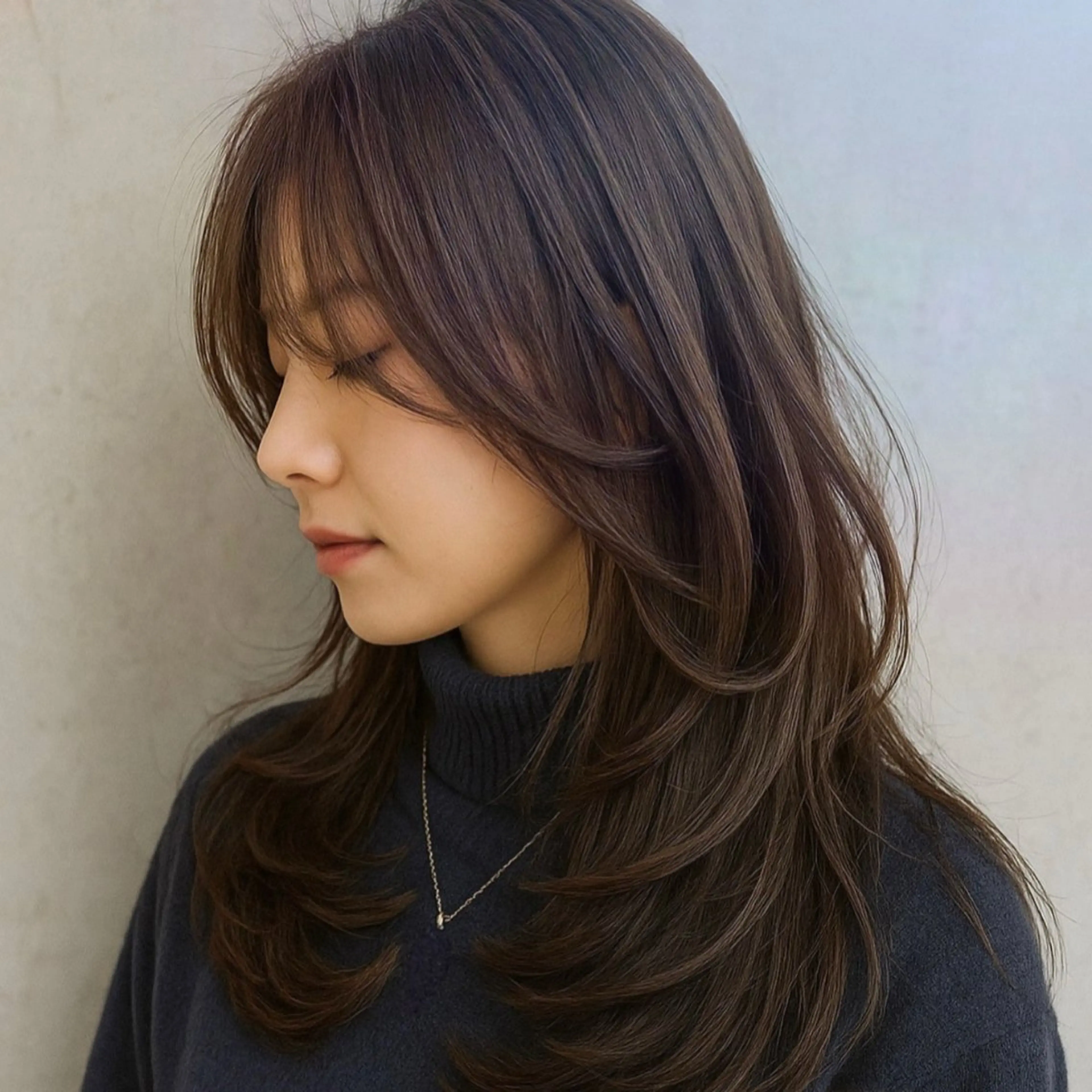 ロング カラー カット 【nui 茨木】 🫧清水優🫧のヘアスタイル