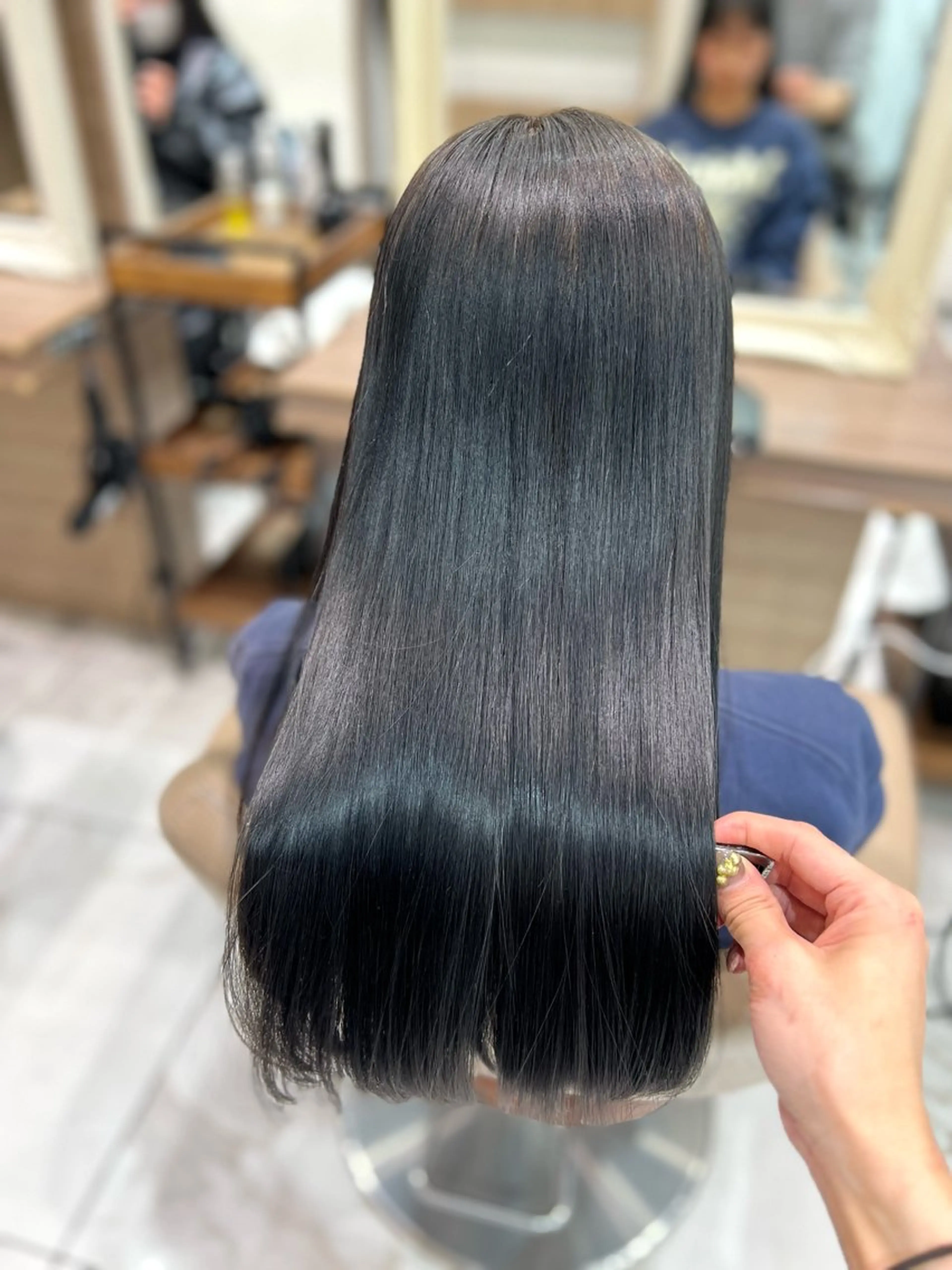ロング カット ヘアカラー 縮毛矯正 レイヤー×韓国 🇰🇷鈴木啓太のヘアスタイル