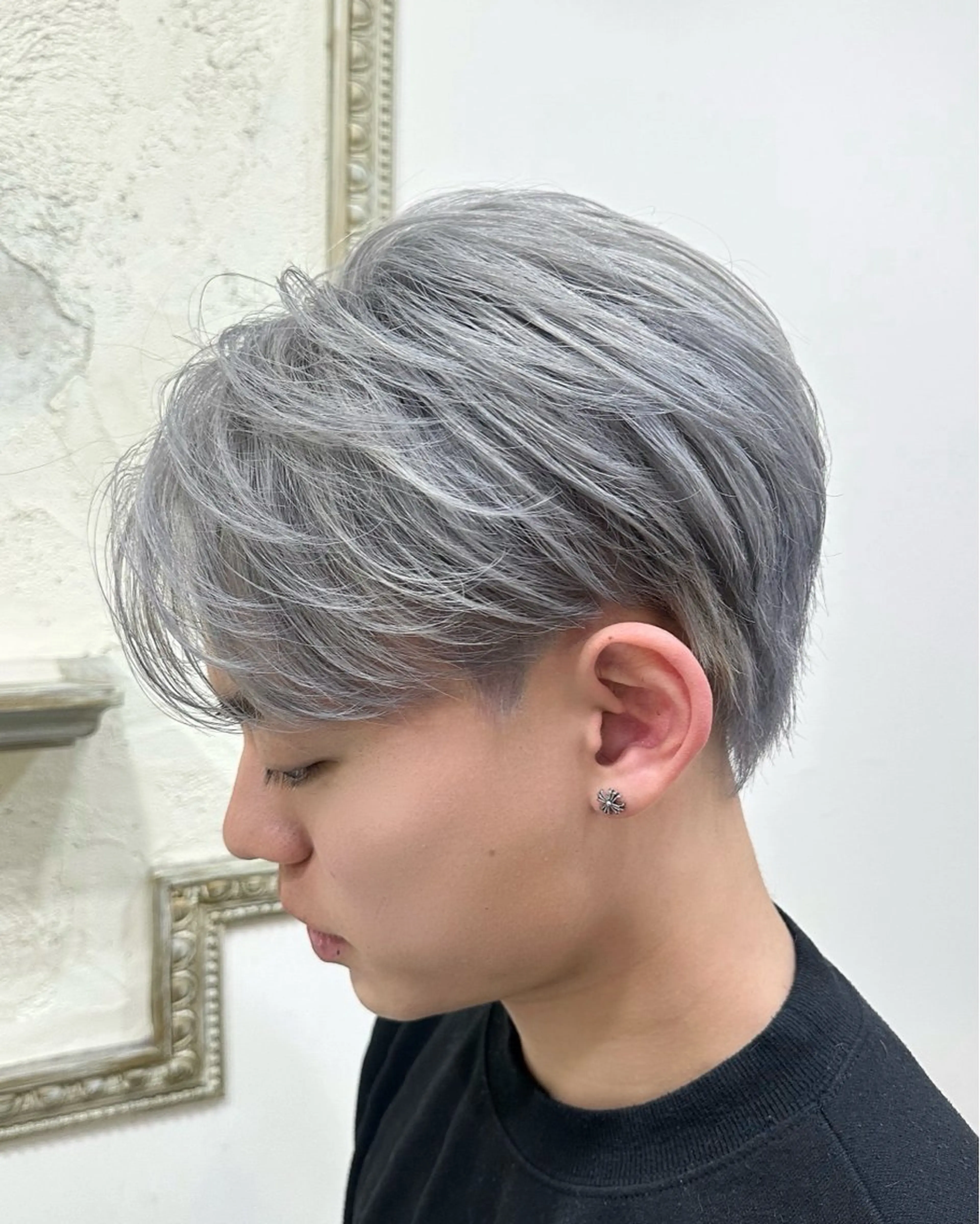 カラー メンズ メンズブリーチ メンズ韓国風 マッシュ ブリーチ ケアブリーチ カット ヘアカラー トリートメント 韓国メンズヘア 田城伶治のヘアスタイル