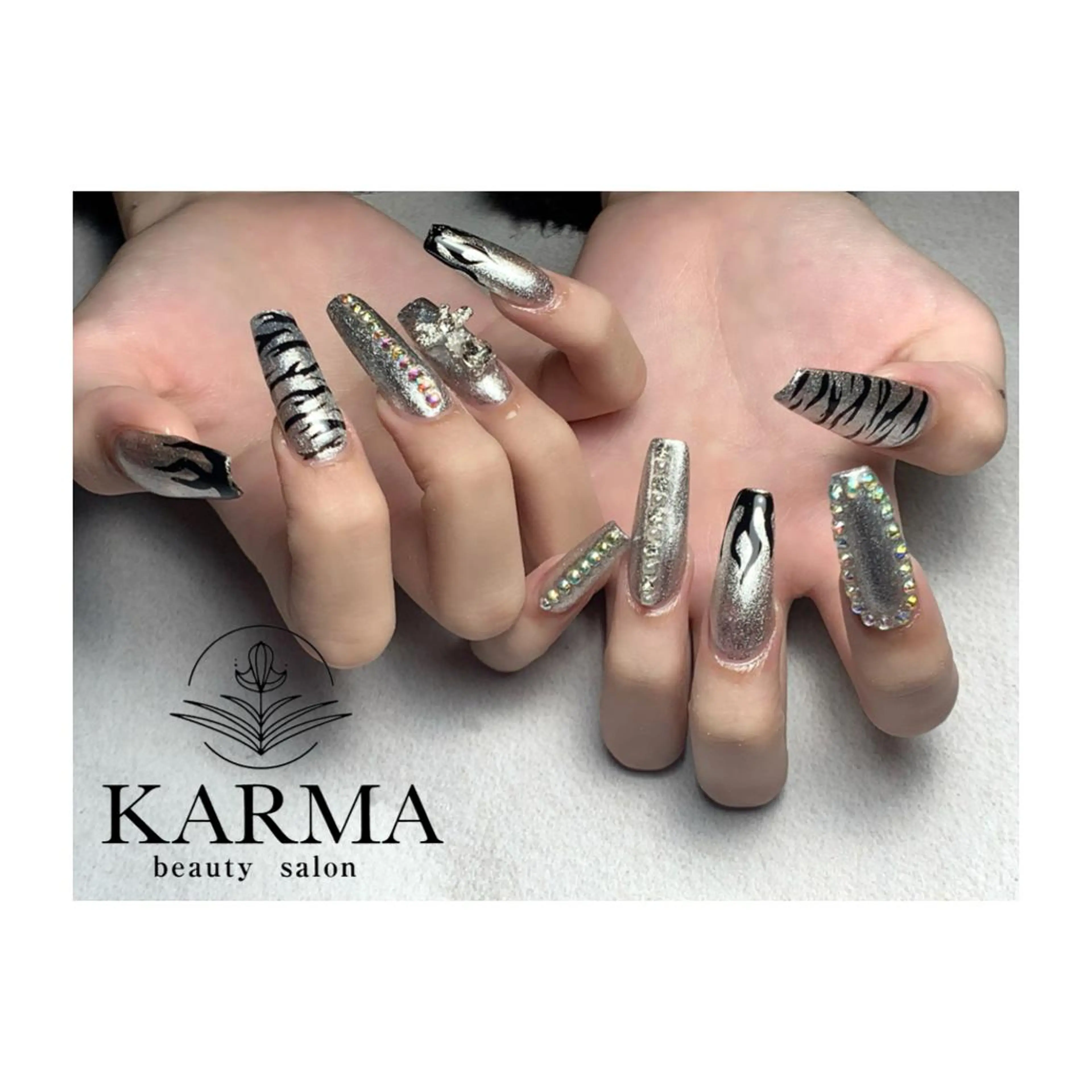 ロング ネイル ハンドネイル KARMA salonのネイルデザイン