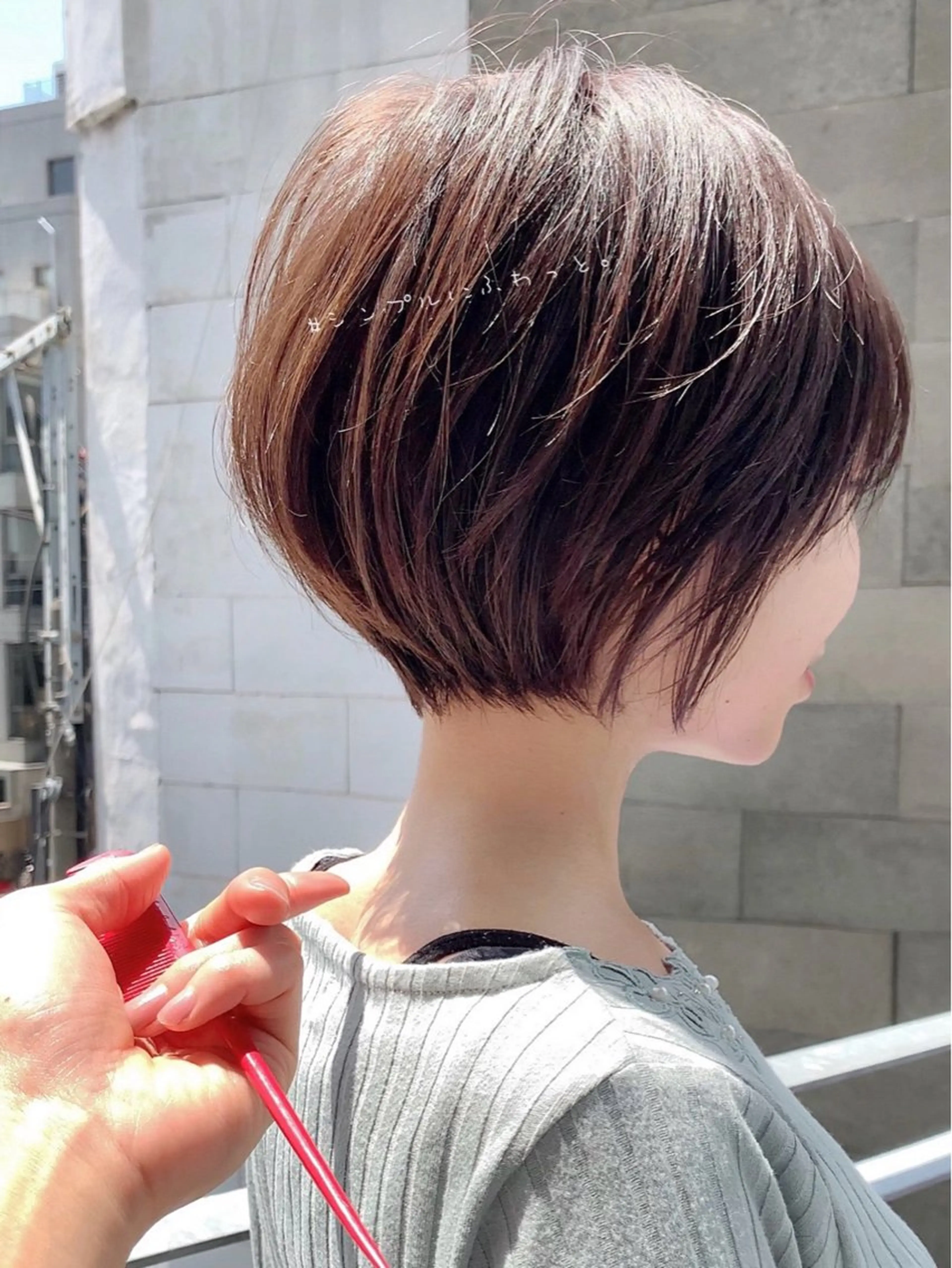 ショート カラー パーマ ヘアアレンジ メンズ ナチュラルレイヤー 似合わせ✨よね🍋のヘアスタイル