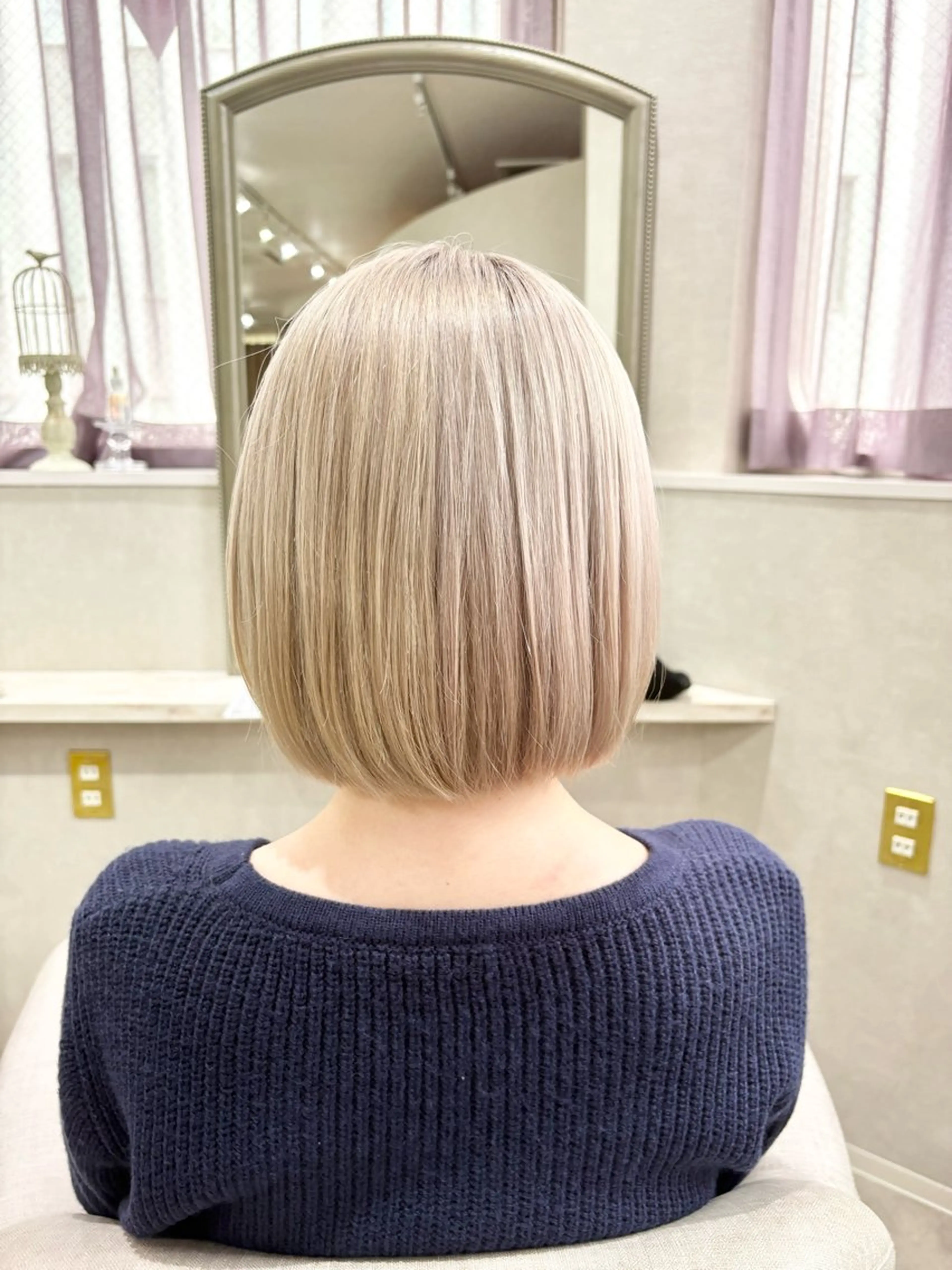 ショート カラー ベージュカラー ホワイトベージュ カラー/大宮/ 🌙yuzukiのヘアスタイル