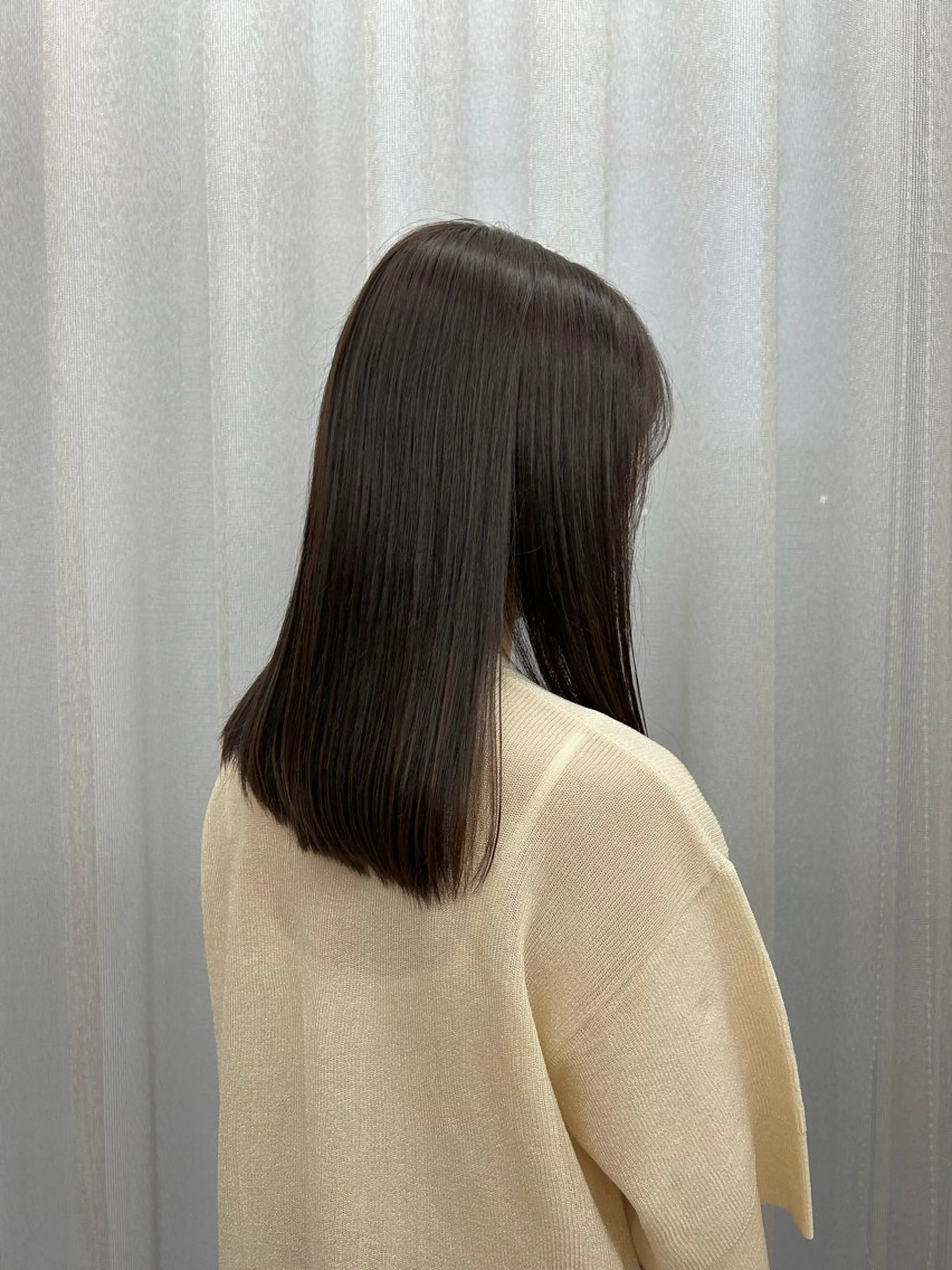 セミロング カット ヘアカラー トリートメント AELU🌱 林千晶のヘアスタイル