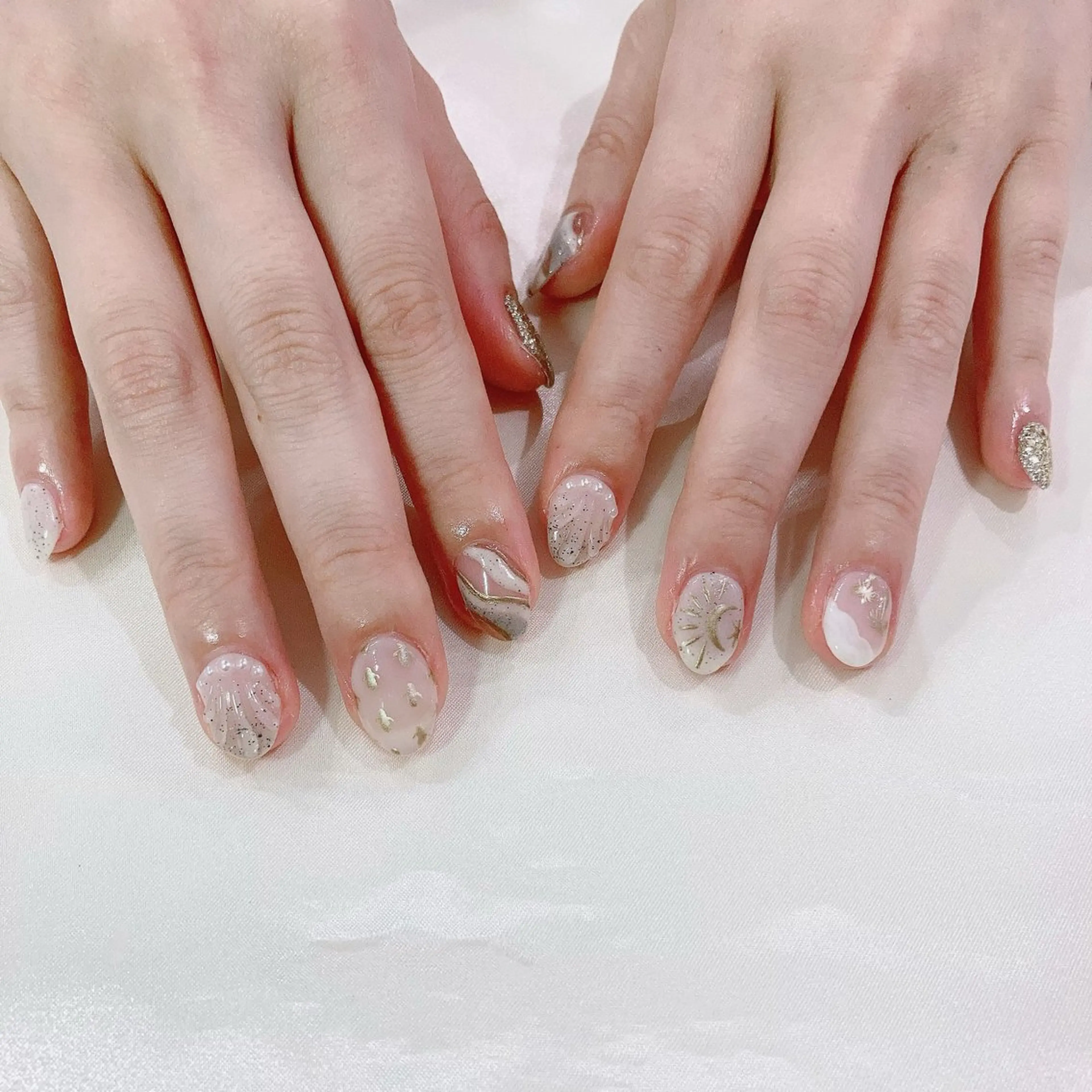 ネイル アートネイル クリアネイル ジェルネイル ミラーネイル ニュアンスネイル ハンドネイル Nail Kのネイルデザイン
