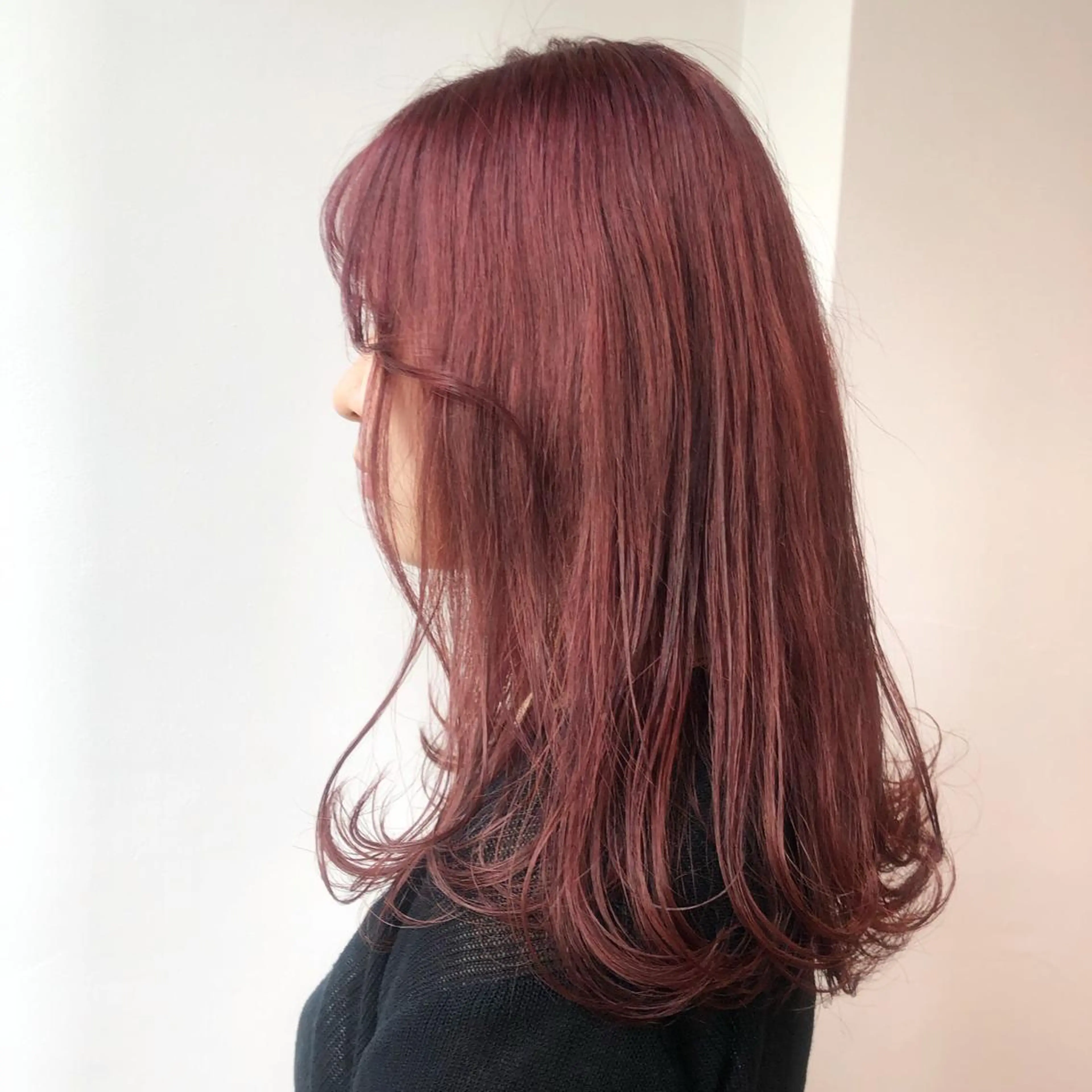 セミロング カラー ピンクカラー ヘアカラー トリートメント ヘアセット ❤️sai❤️ official❤️のヘアスタイル