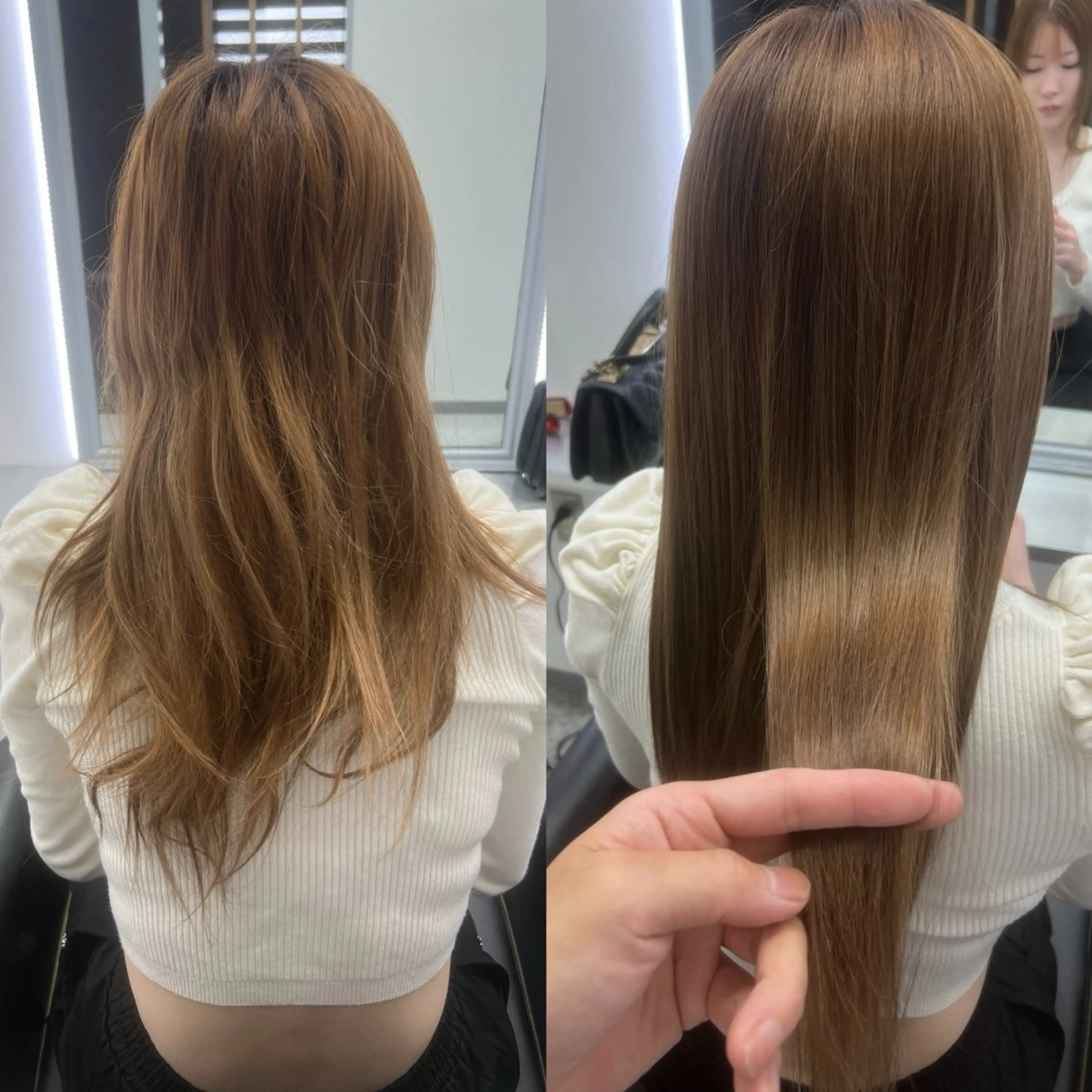 セミロング 髪質改善 トリートメント ヘアカラー トリートメント L.O.G SHINSAIBASHI（ログ心斎橋）所属・髪質改善✨L.O.G 中村祥雄のヘアスタイル