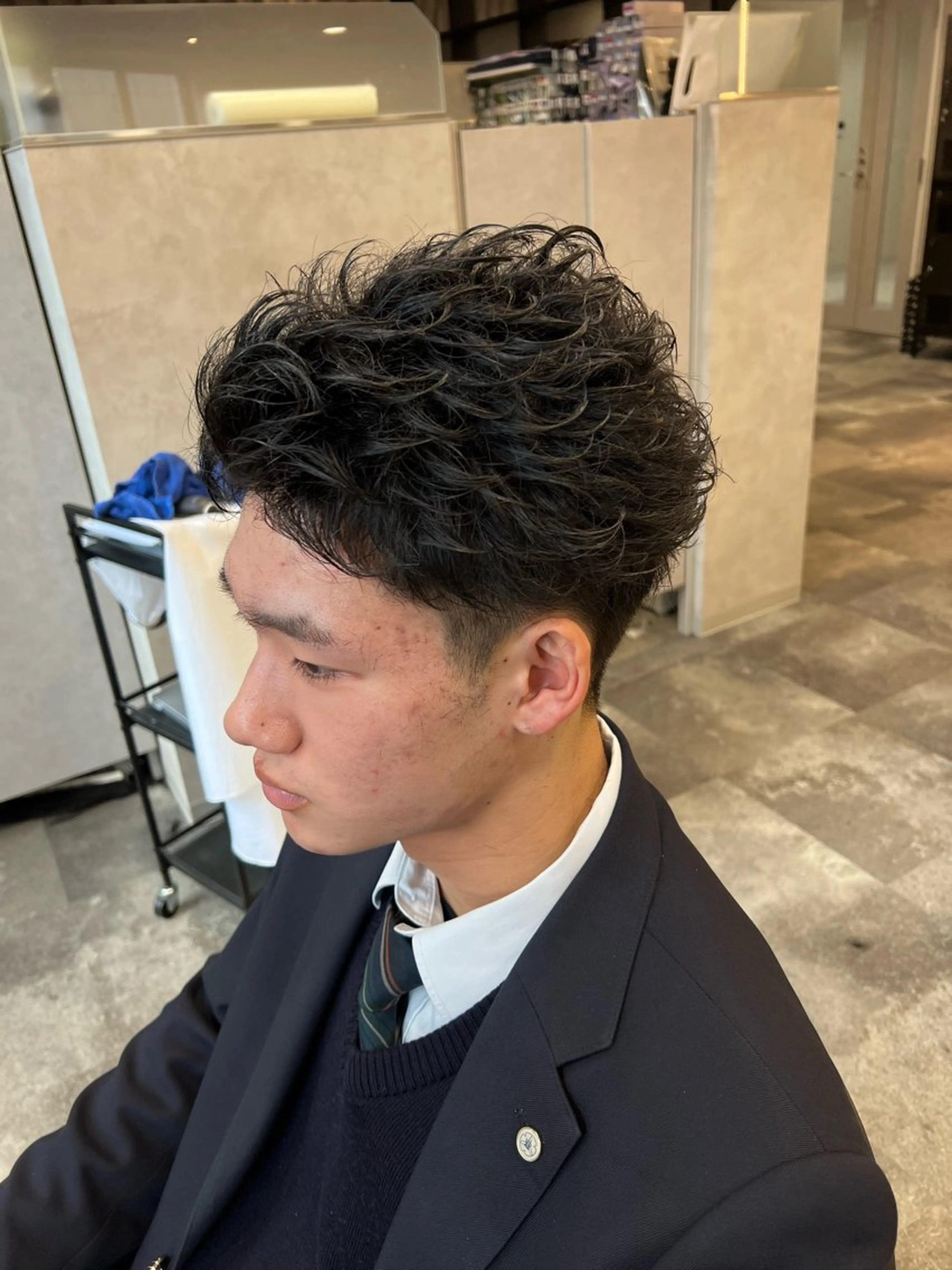 ショート パーマ ヘアアレンジ メンズ カット パーマ メンズ特化/カラー/ パーマ/ケイシンのヘアスタイル