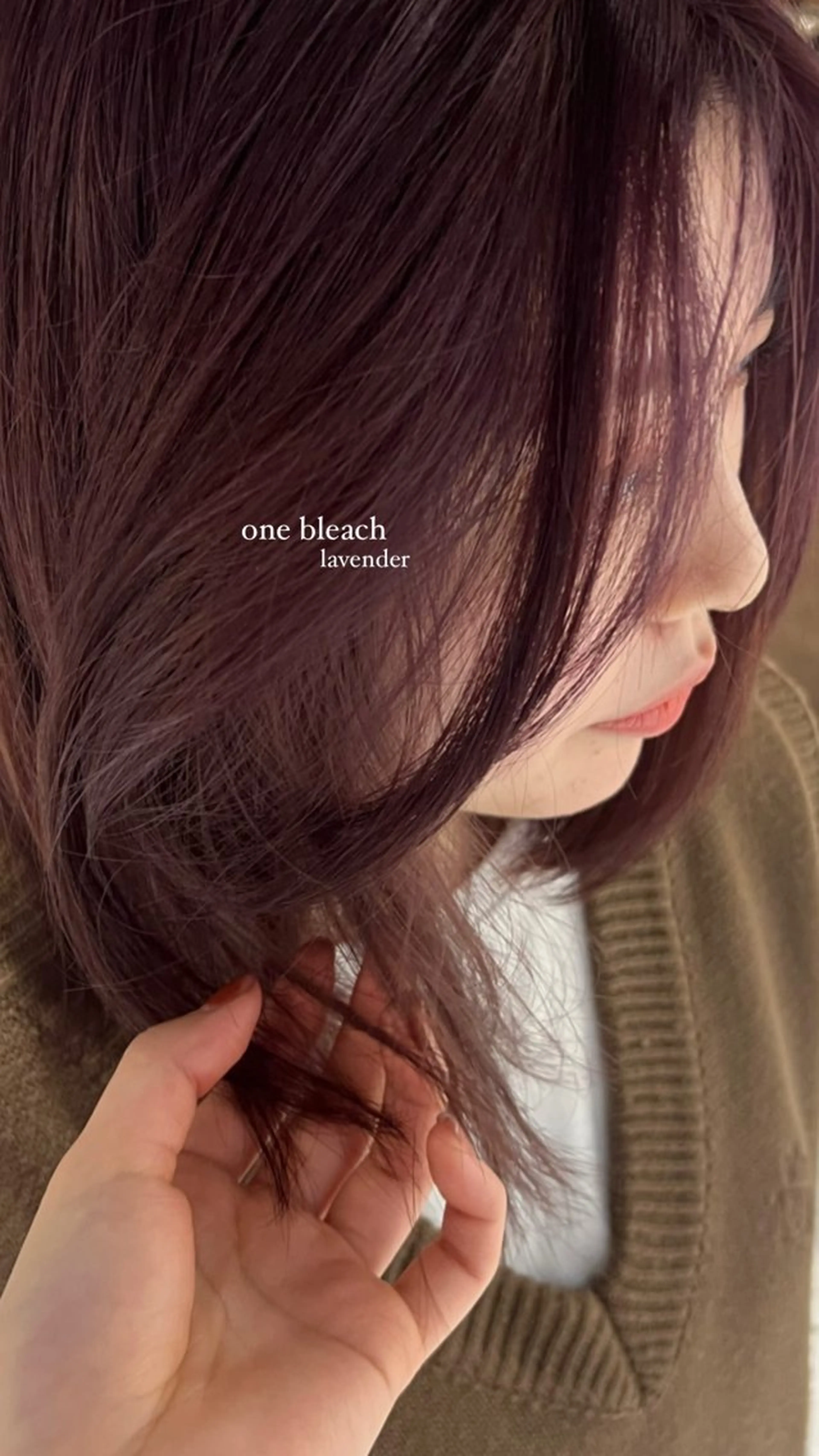 ミディアム カラー ブリーチ ラベンダーカラー 吉祥寺/パーマ/ カラー/Abeのヘアスタイル