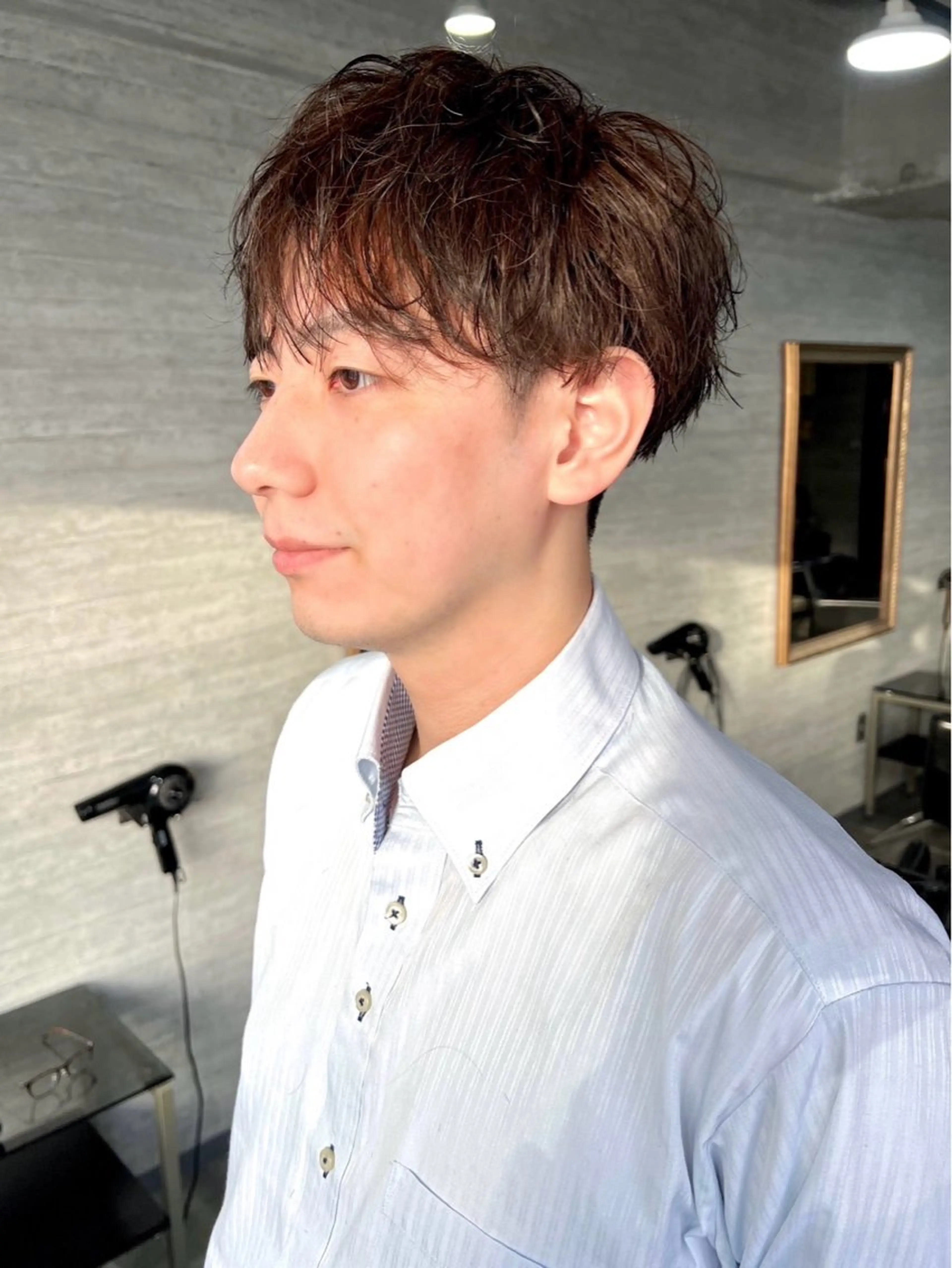 メンズカラーカットの写真