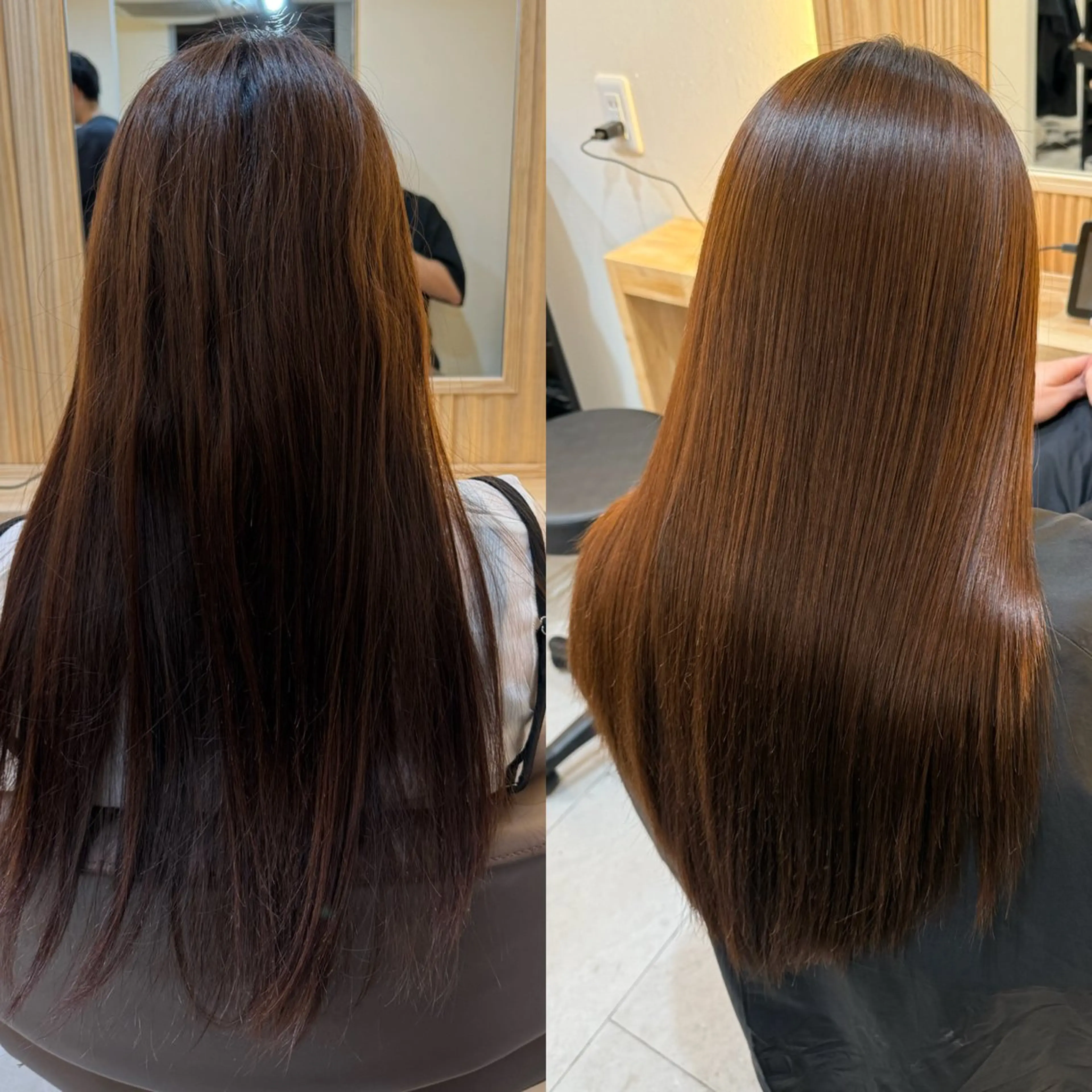 ロング 縮毛矯正 トリートメント attrait南堀江所属・乾かすだけで艶髪 松村海世のヘアスタイル