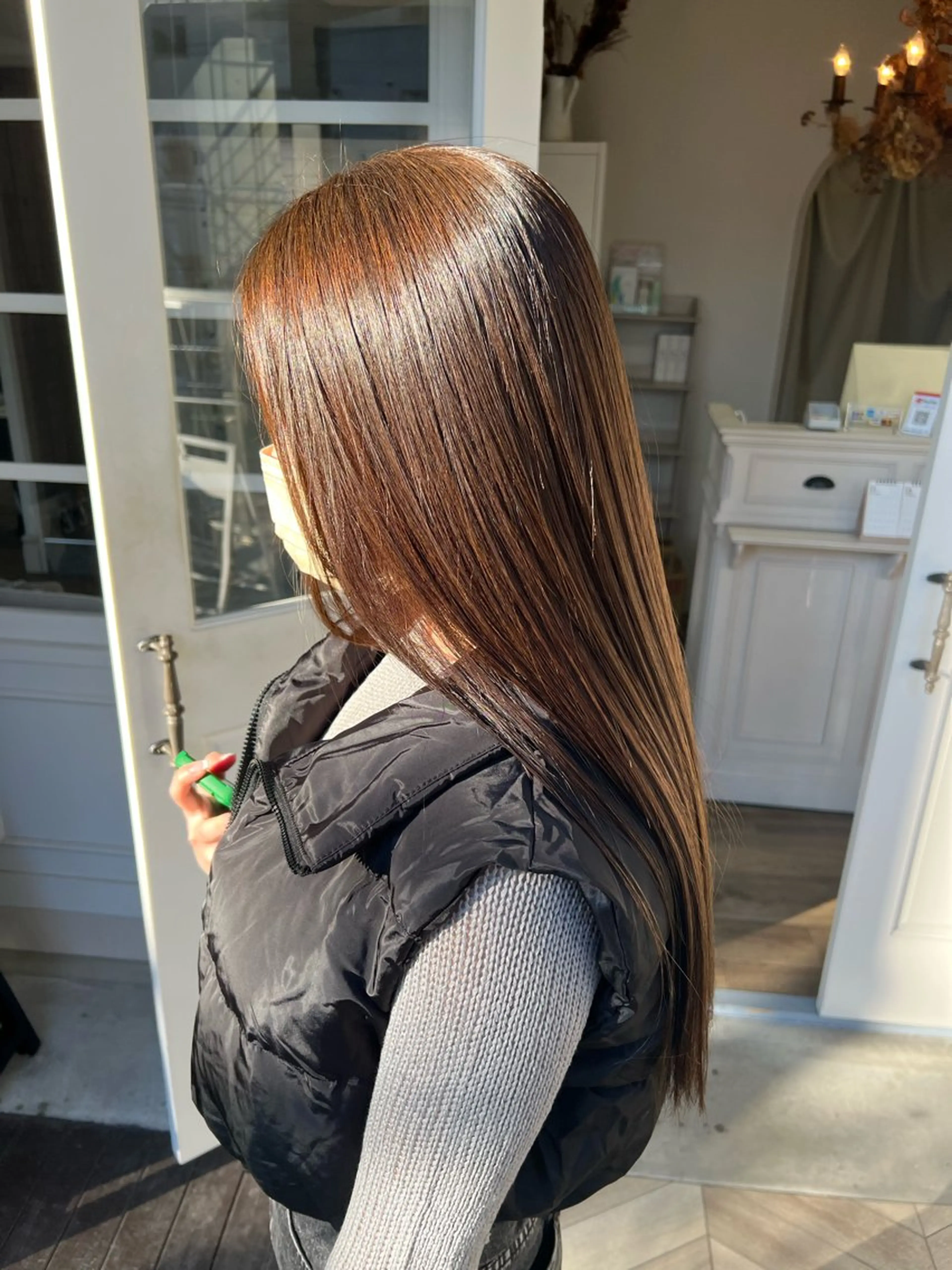 ロング カラー オリーブカラー 髙橋 秀果のヘアスタイル