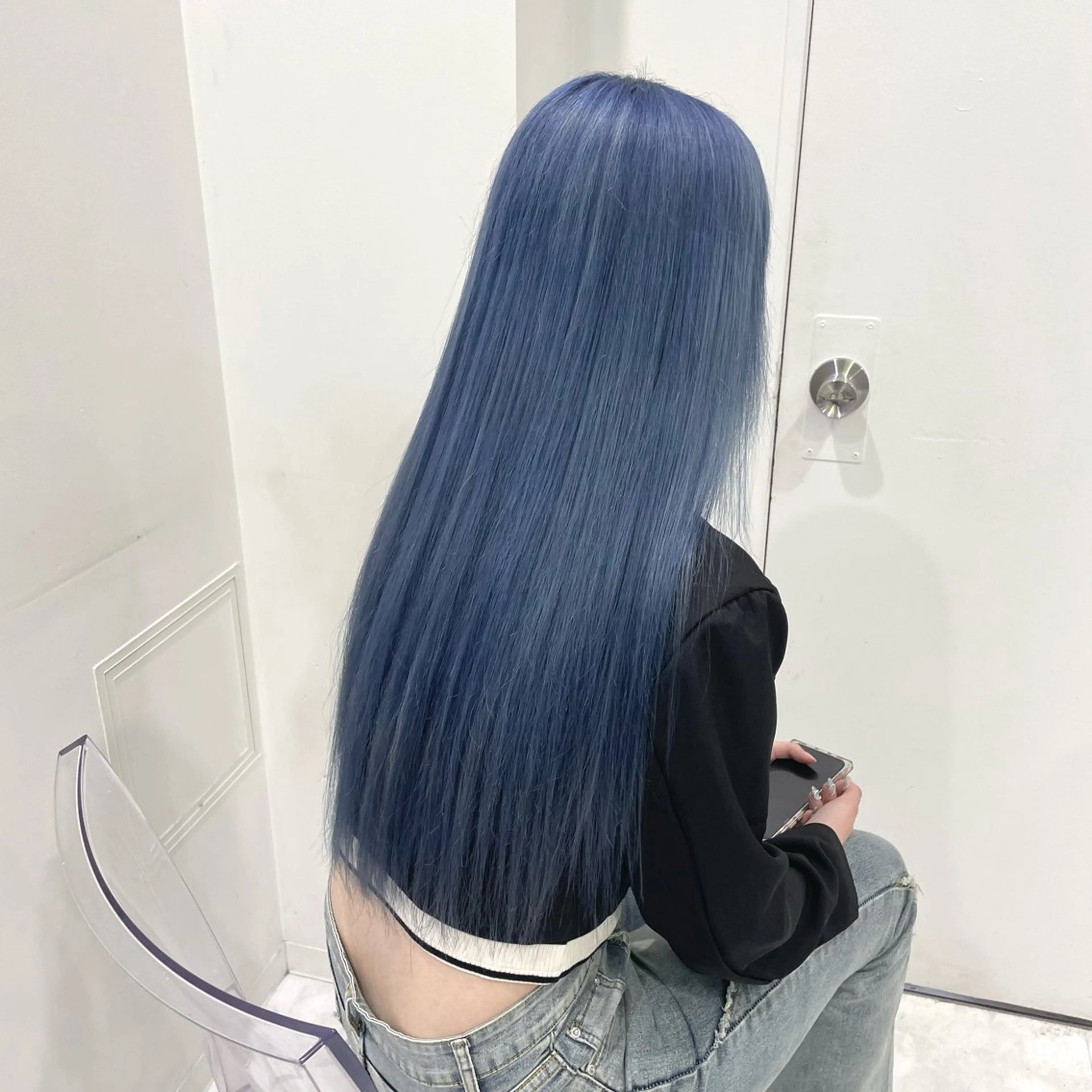 ロング カラー 透明感カラー ヘアカラー 韓国暗髪🩶レイヤー 🩶hayatoのヘアスタイル