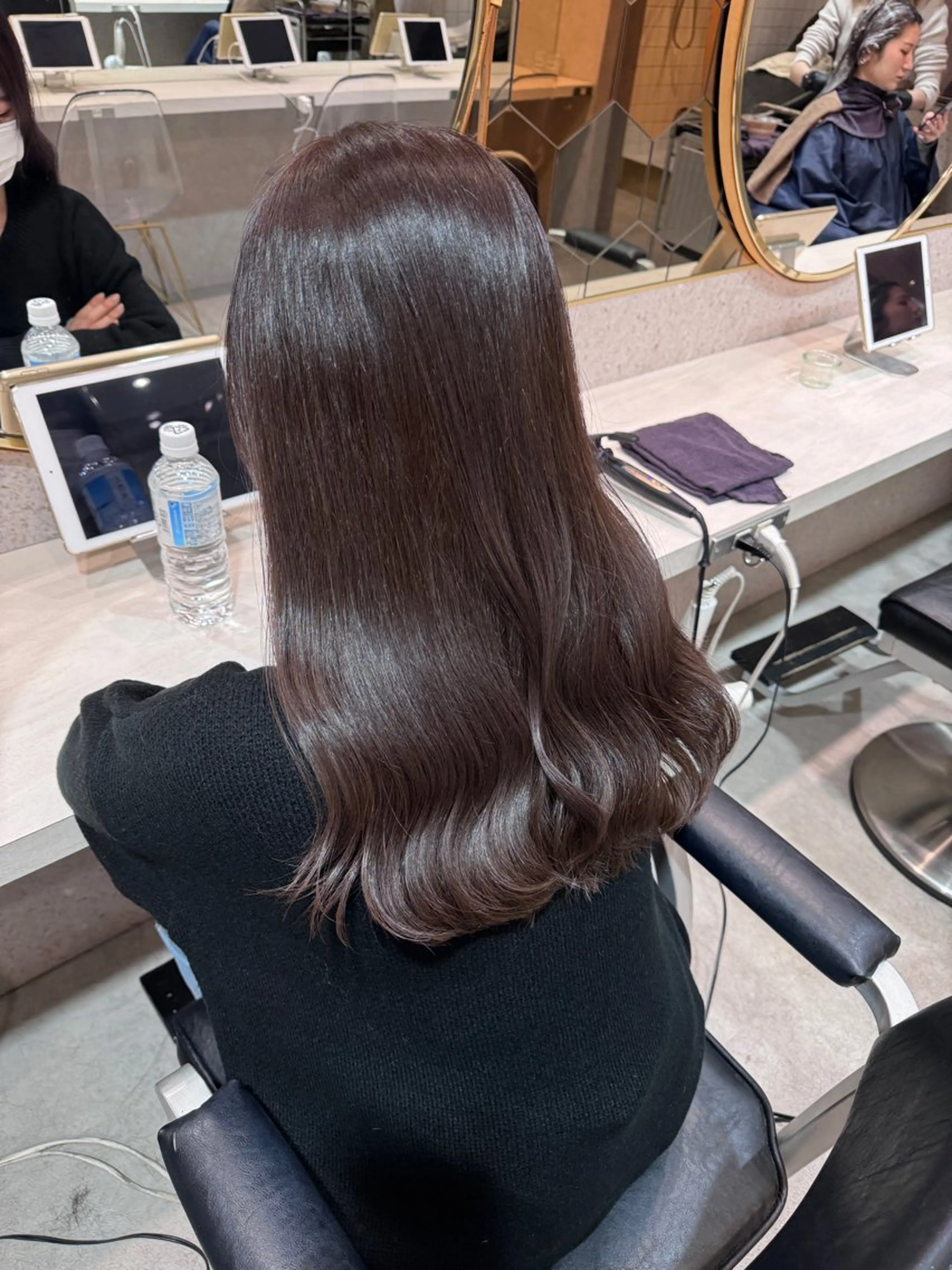 セミロング ラベンダーベージュ カット ヘアカラー トリートメント 🎀しゅな/韓国 レイヤー/透明感♡のヘアスタイル