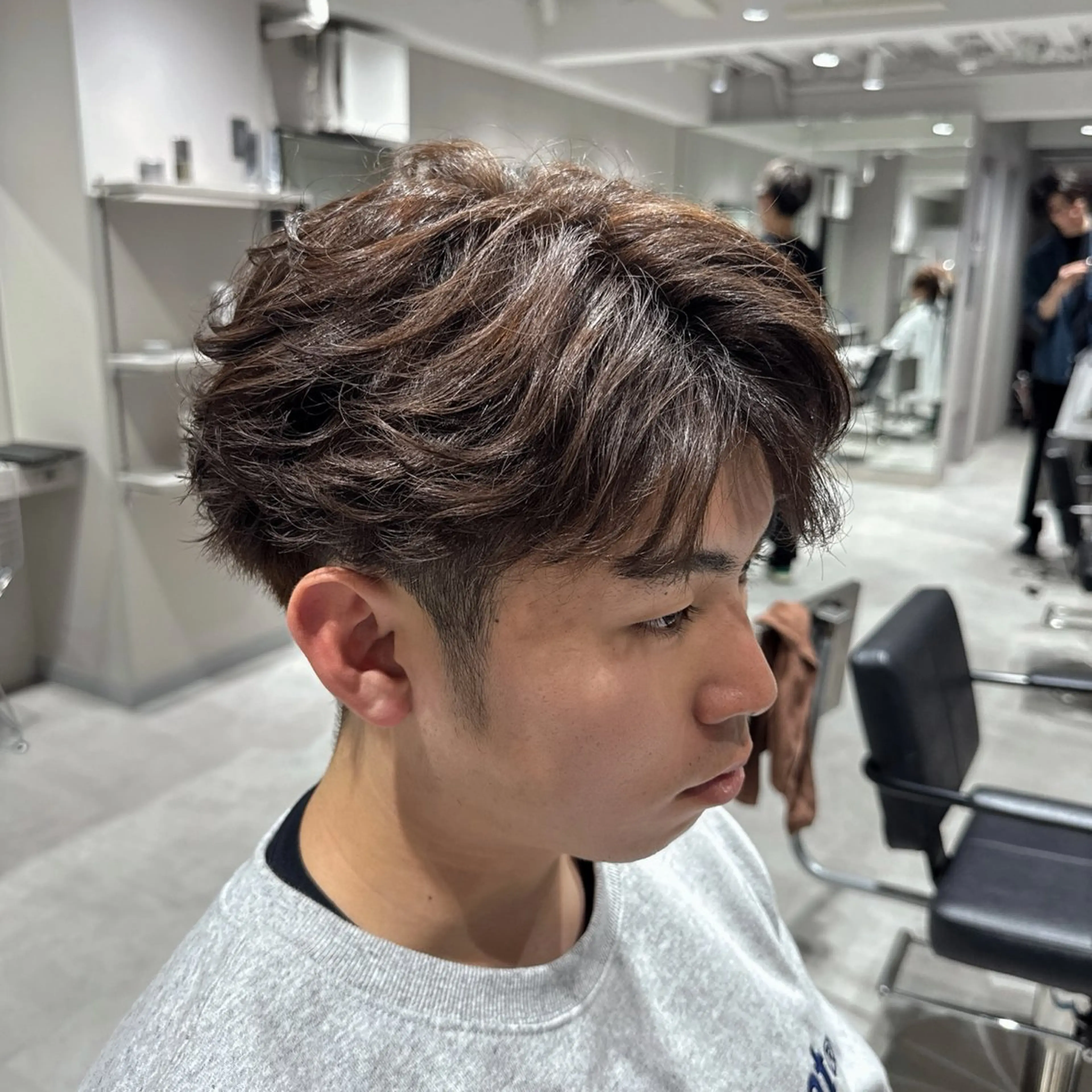 パーマ メンズ フェザーパーマ メンズパーマ カット パーマ 曲がる縮毛/カルマパ ーマ/池袋/横村大全のヘアスタイル