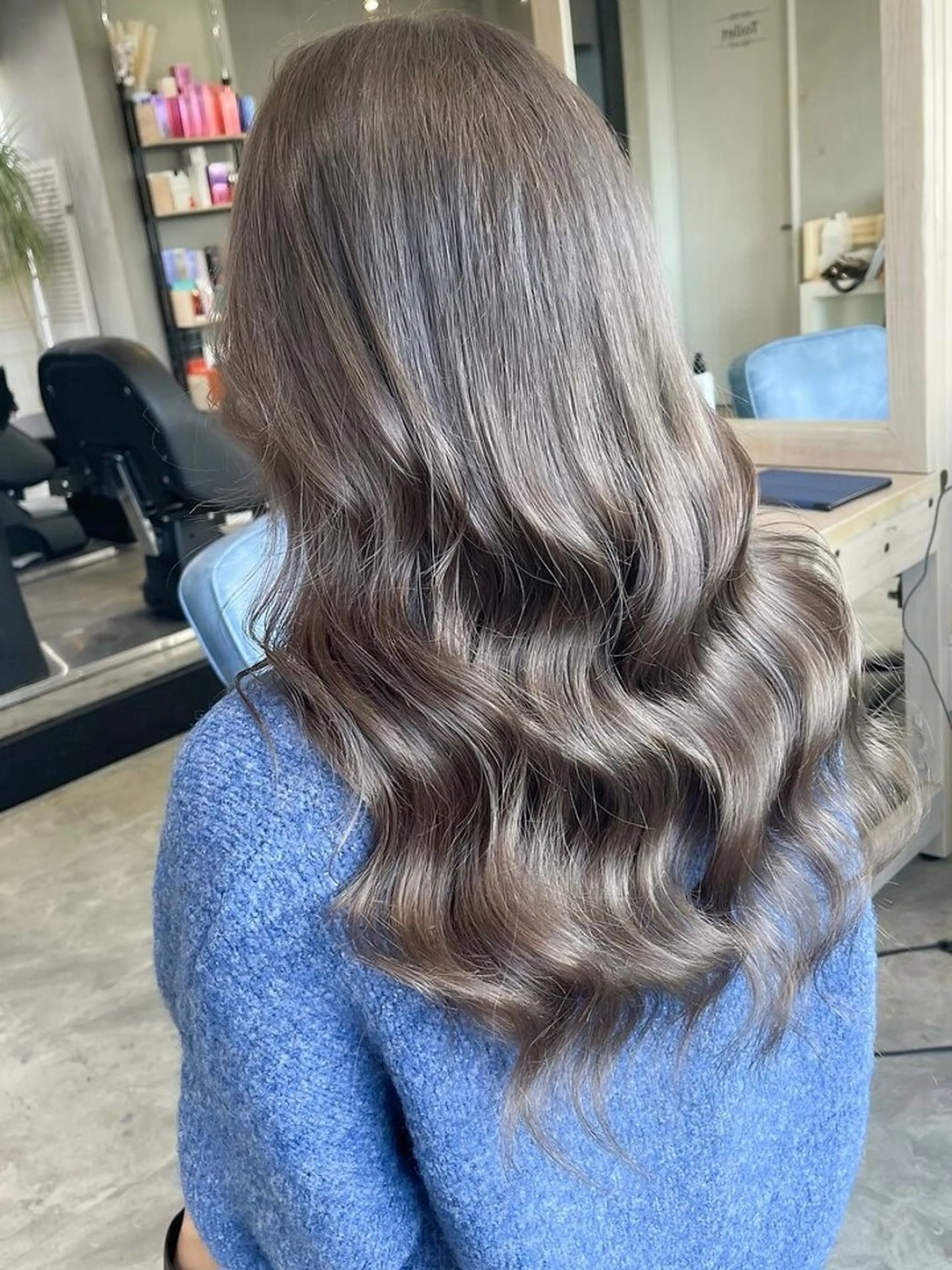 ロング カラー 透明感カラー グレージュ カット ヘアカラー トリートメント 透明感カラーが 得意です！NAOKIのヘアスタイル