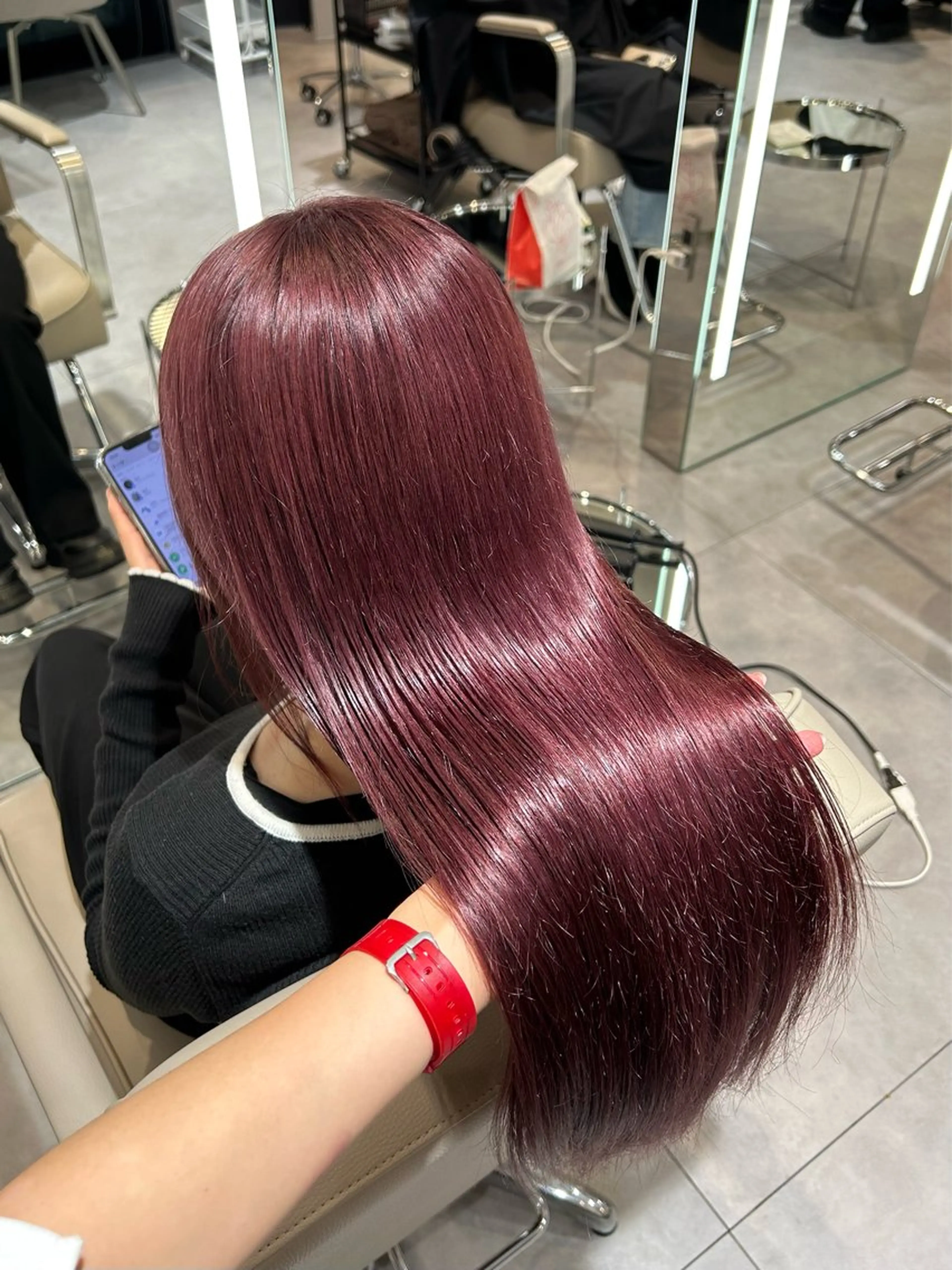 ロング カラー ラベンダーカラー ピンクカラー ピンクラベンダー BondStory所属・村山真優/Bond storyのヘアスタイル