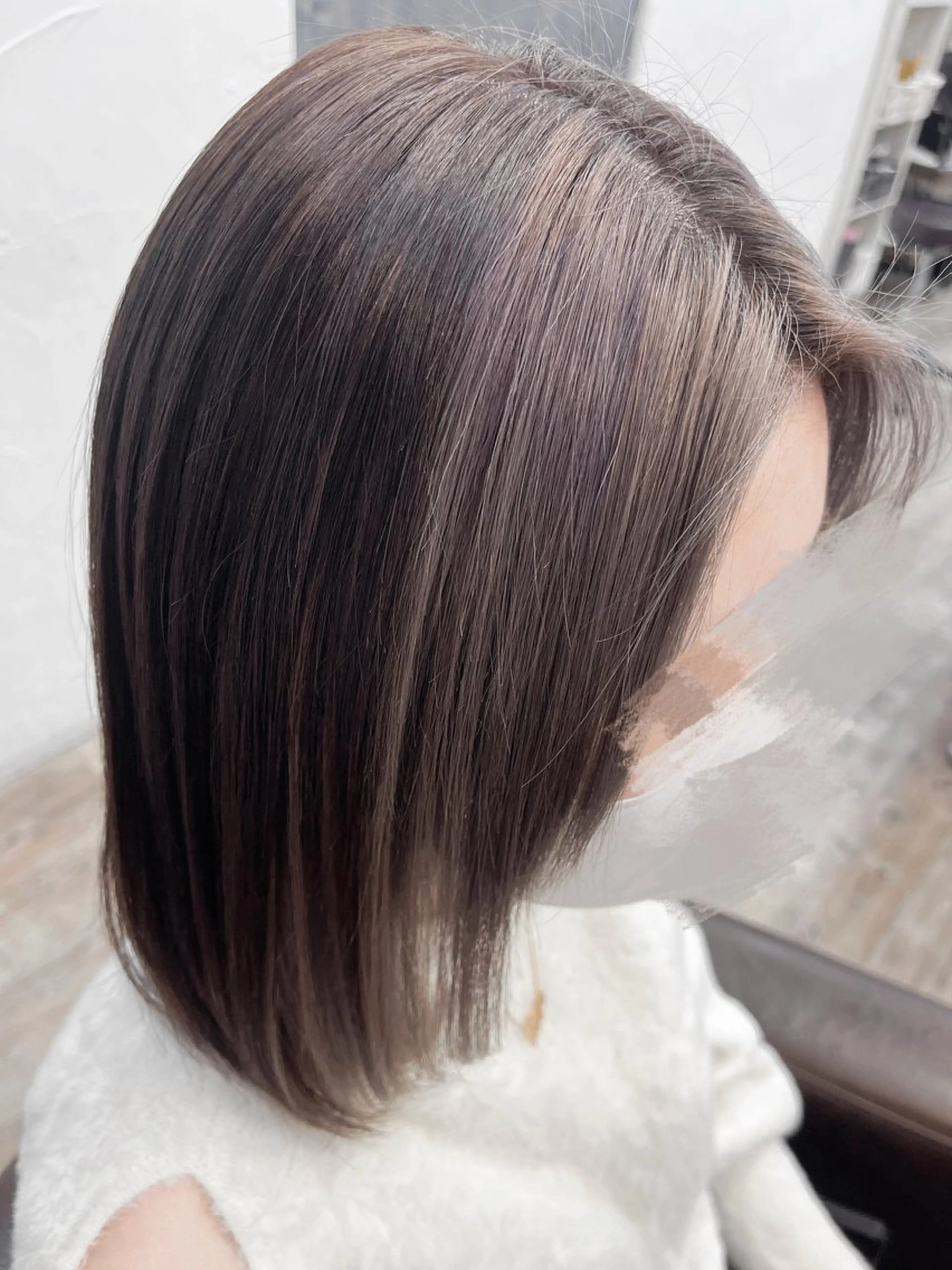 カラー ヘアカラー Ailes所属・YUZUKI/艶カラ ー/丸みショートのヘアスタイル