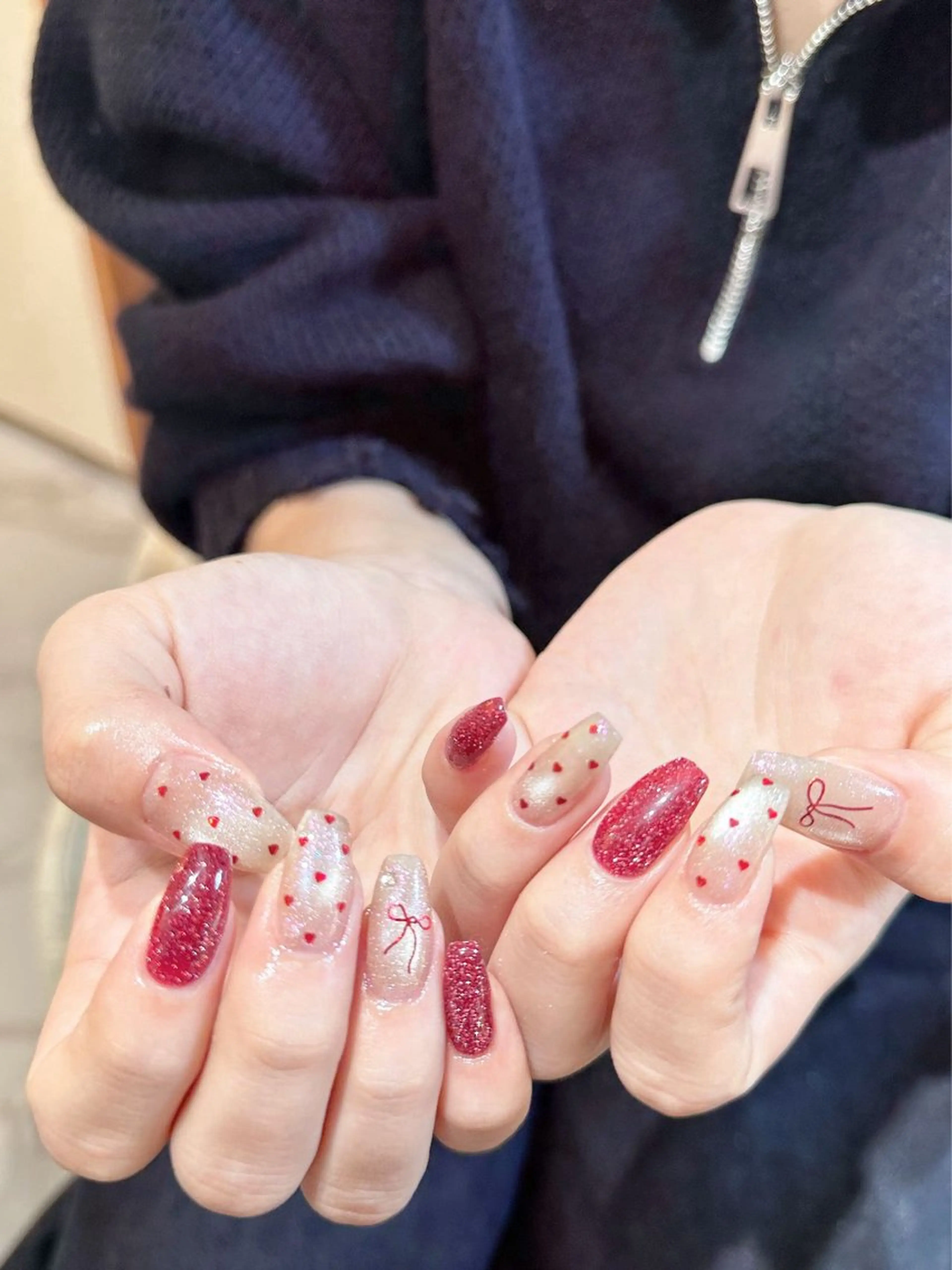 ネイル チークネイル 長さ出し フレンチネイル ガーリー 韓国ネイル ハンドネイル ハンドケア Sun Nail 池袋のエステ・リラクイメージ