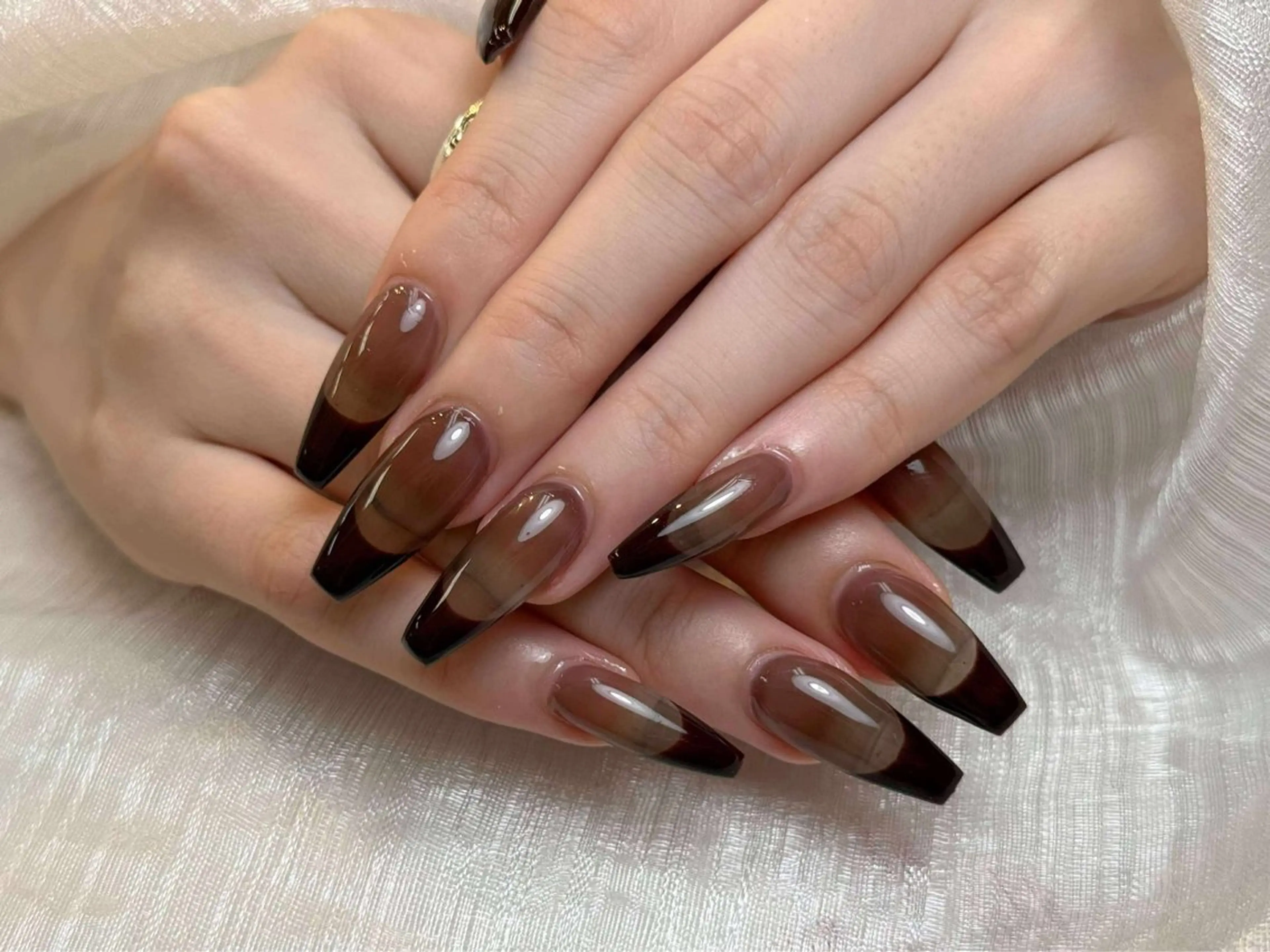 ネイル アートネイル 成人式 ジェルネイル ニュアンスネイル 夏ネイル ハンドネイル Nie Nail Shinokuboのネイルデザイン
