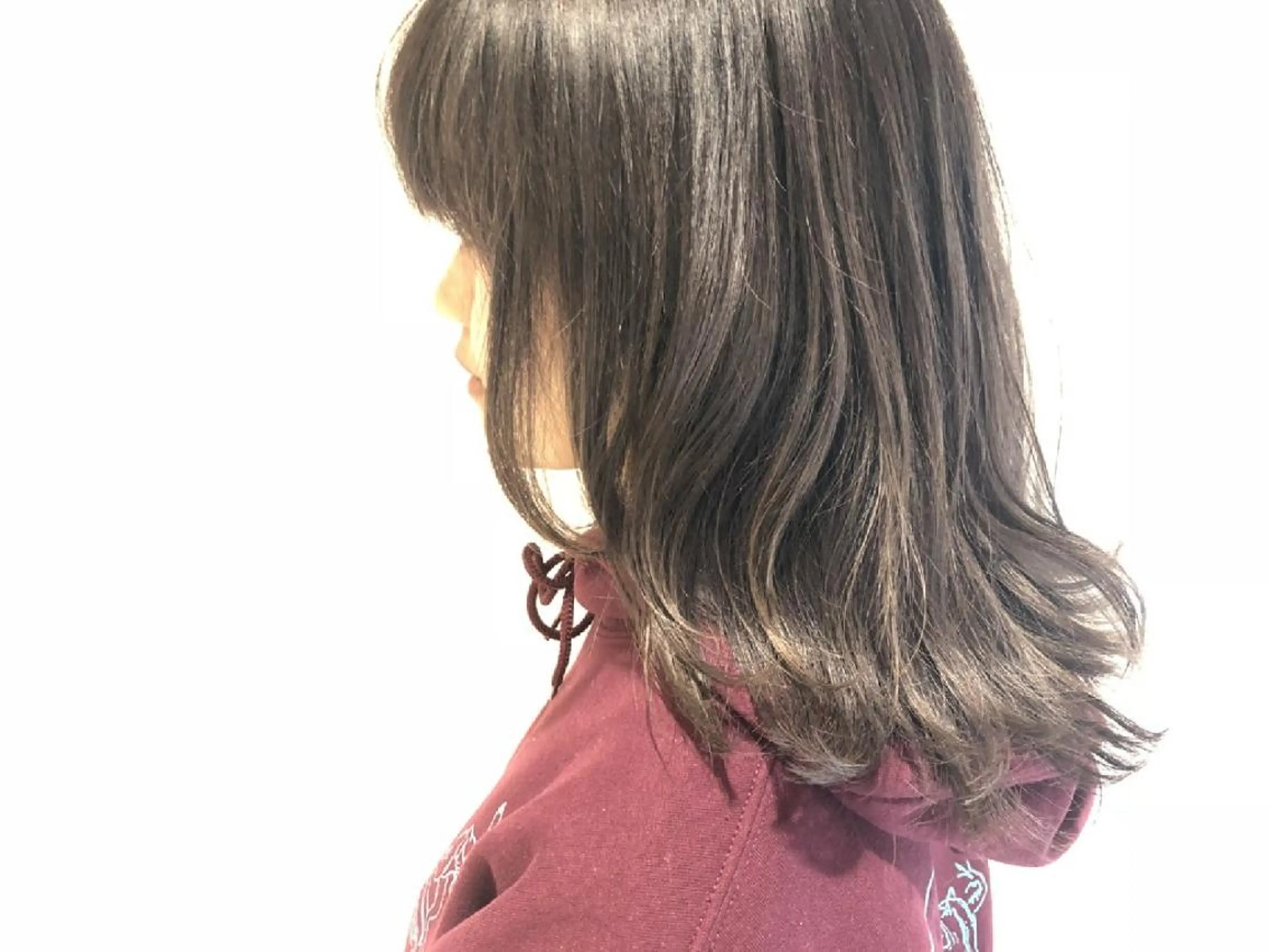 カラー セミロング ハイライトカラー ハイライト 竹内啓太 ボブのヘアスタイル